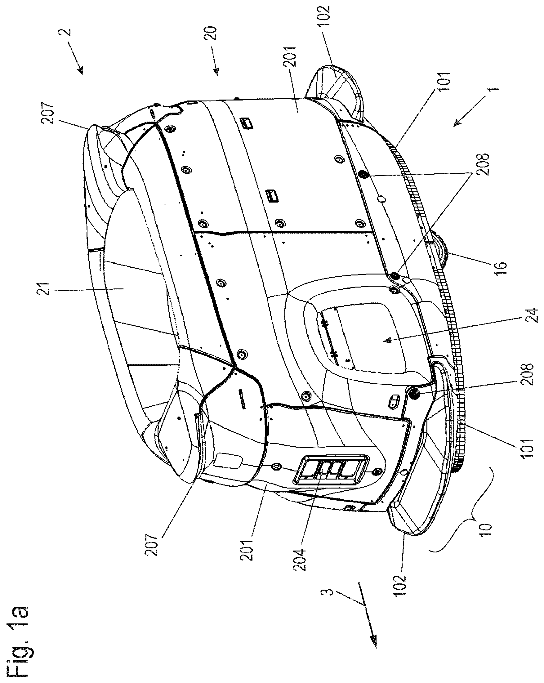 Patent US12564175 Figure 1 – Driving robot for agricultural tasks