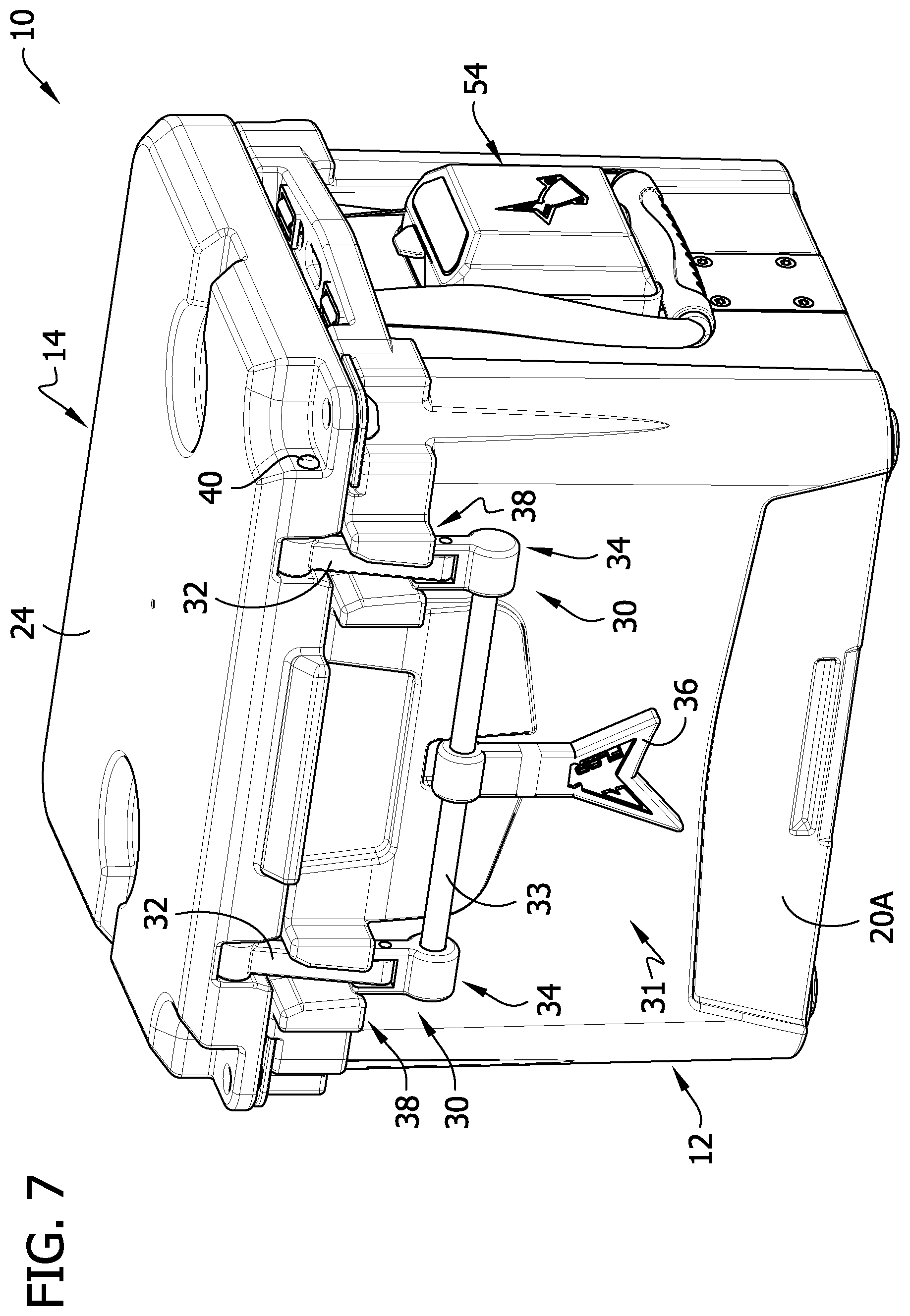 Patent US12564181 Figure 7 – Container for aquatic live bait with detachable air pump unit
