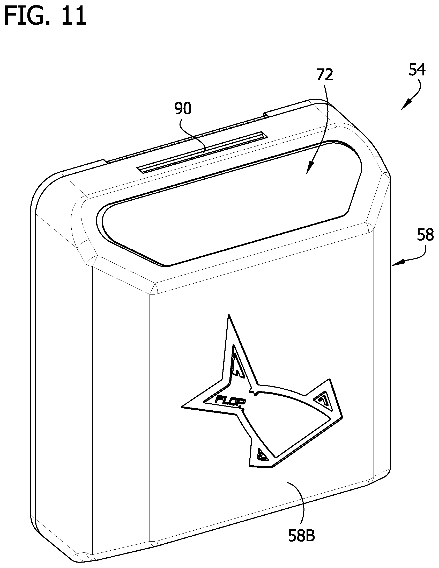 Patent US12564181 Figure 11 – Container for aquatic live bait with detachable air pump unit