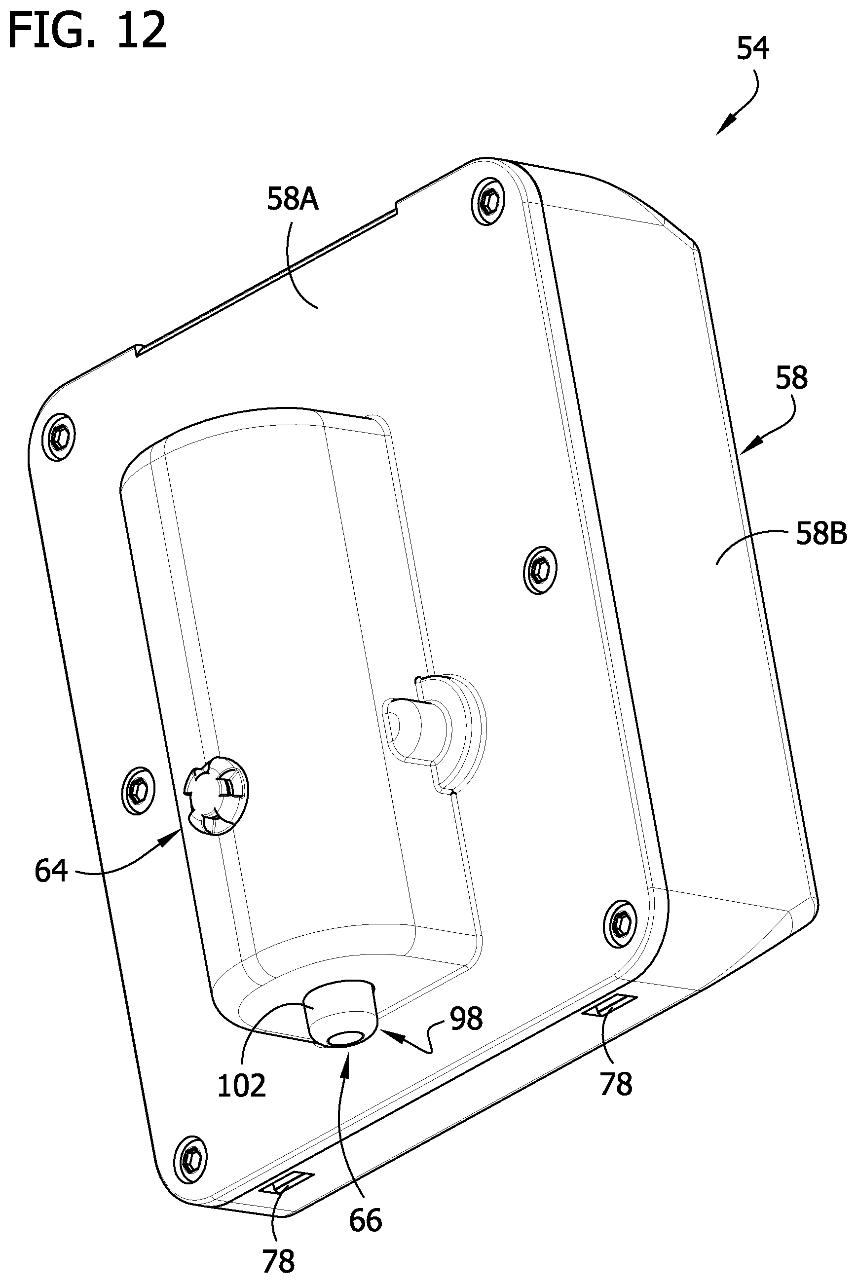 Patent US12564181 Figure 12 – Container for aquatic live bait with detachable air pump unit