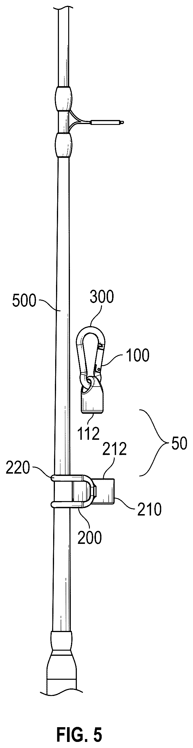 Patent US12564183 Figure 6 – Fishing rod capture device