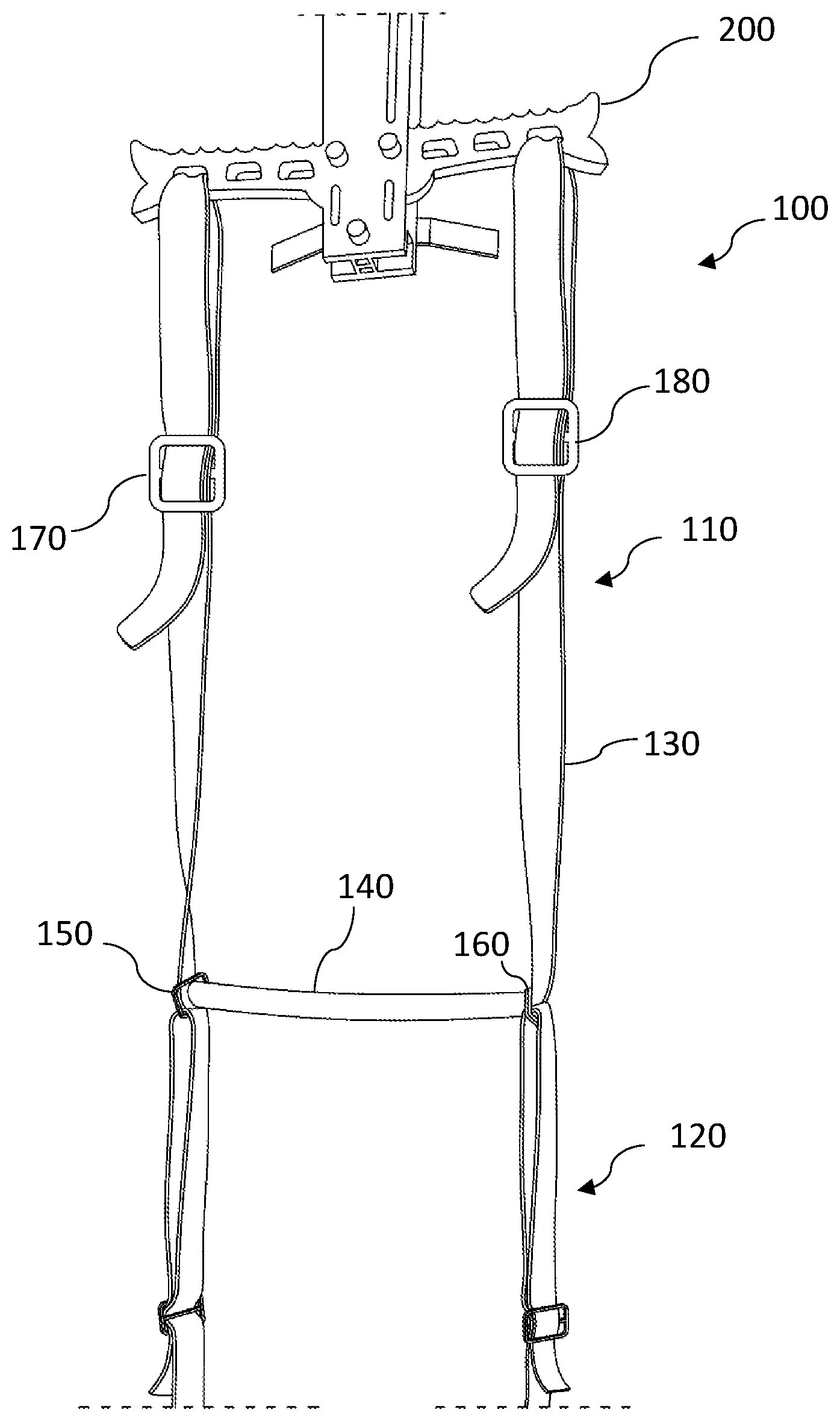 Patent US12564186 Figure 1 – Climbing aid