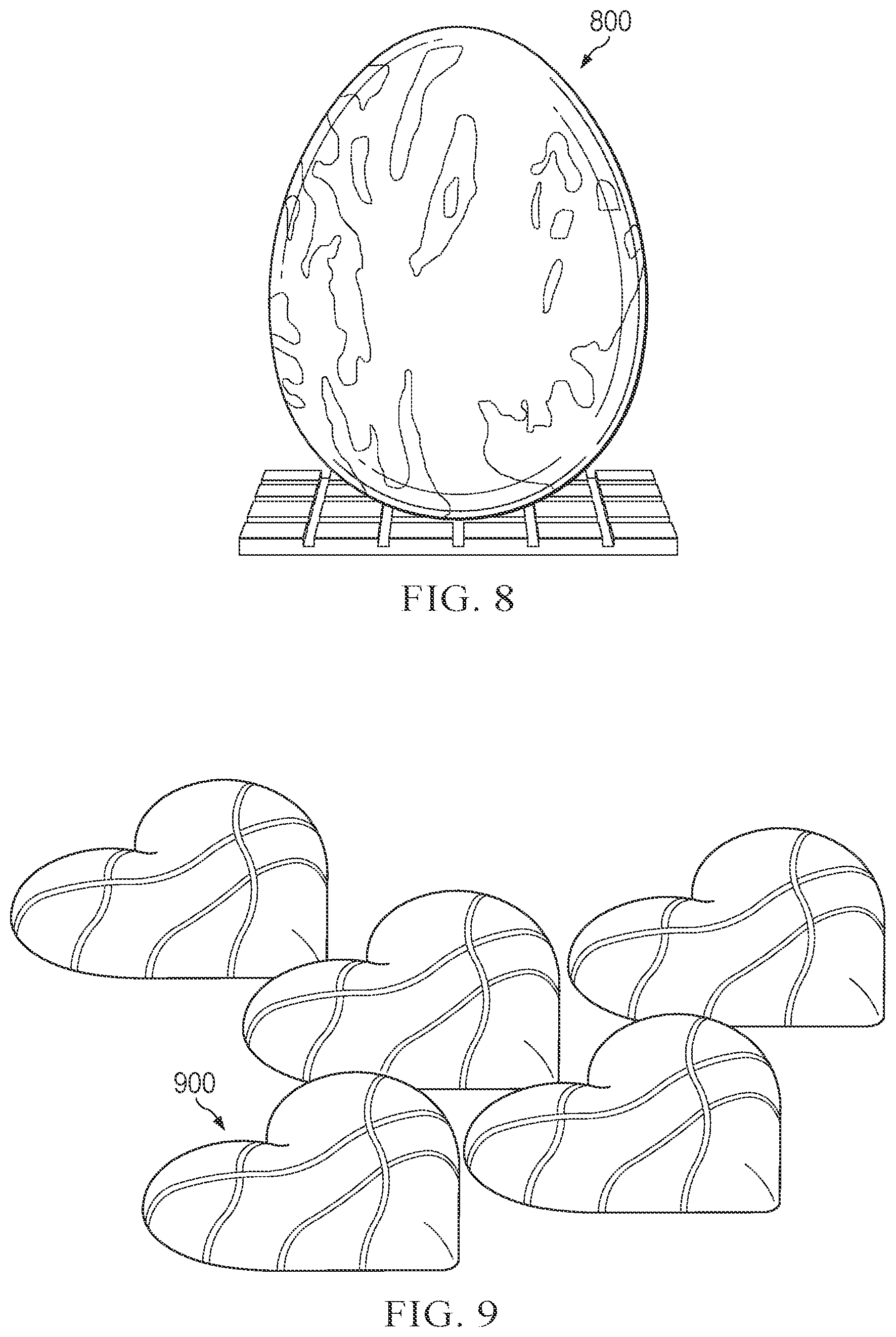Patent US12564199 Figure 11 – Food products with shells that are dissolved or melted to release ingredients and form heated beverages