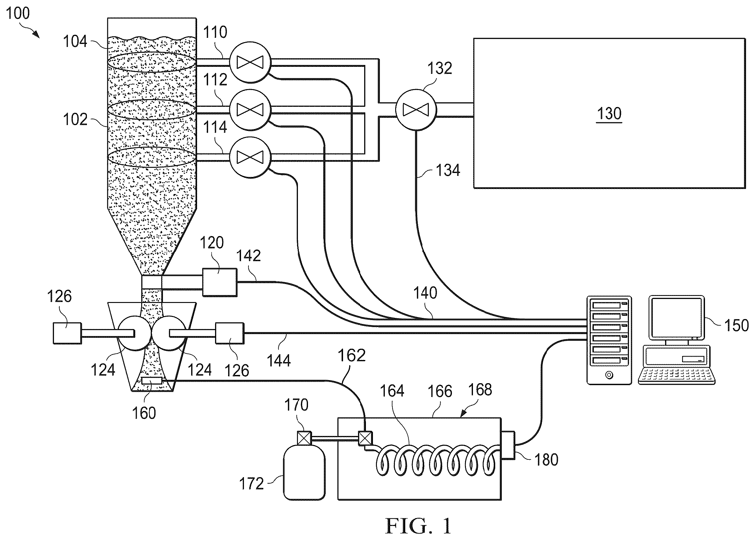 Patent US12564204 Figure 1 – System and method for steam flaking of grains