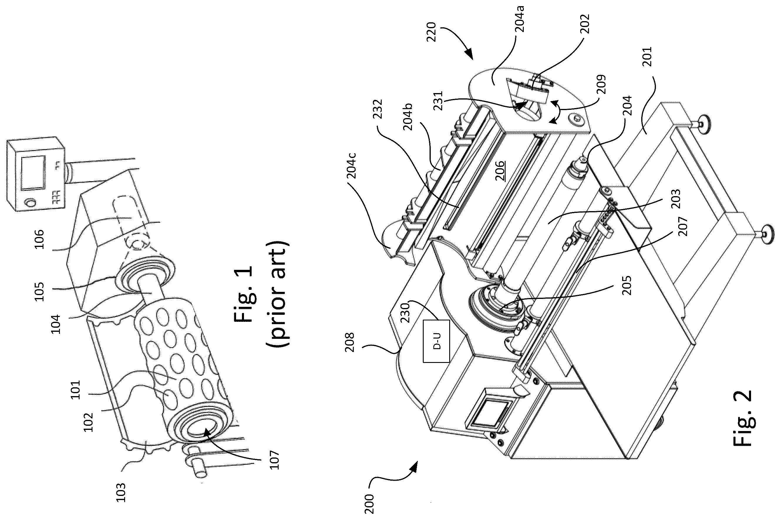 Patent US12564208 Figure 1 – Rotary mould drum system configured for use in an installation for moulding food products from a pumpable foodmass