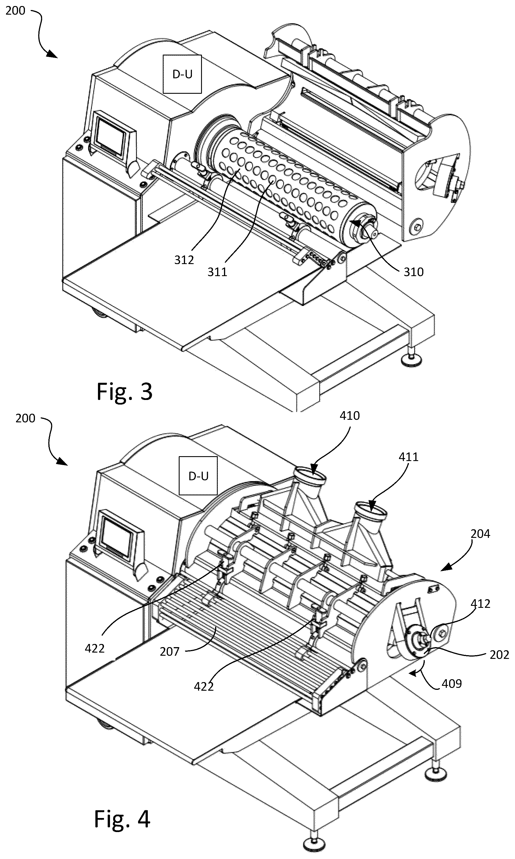 Patent US12564208 Figure 2 – Rotary mould drum system configured for use in an installation for moulding food products from a pumpable foodmass