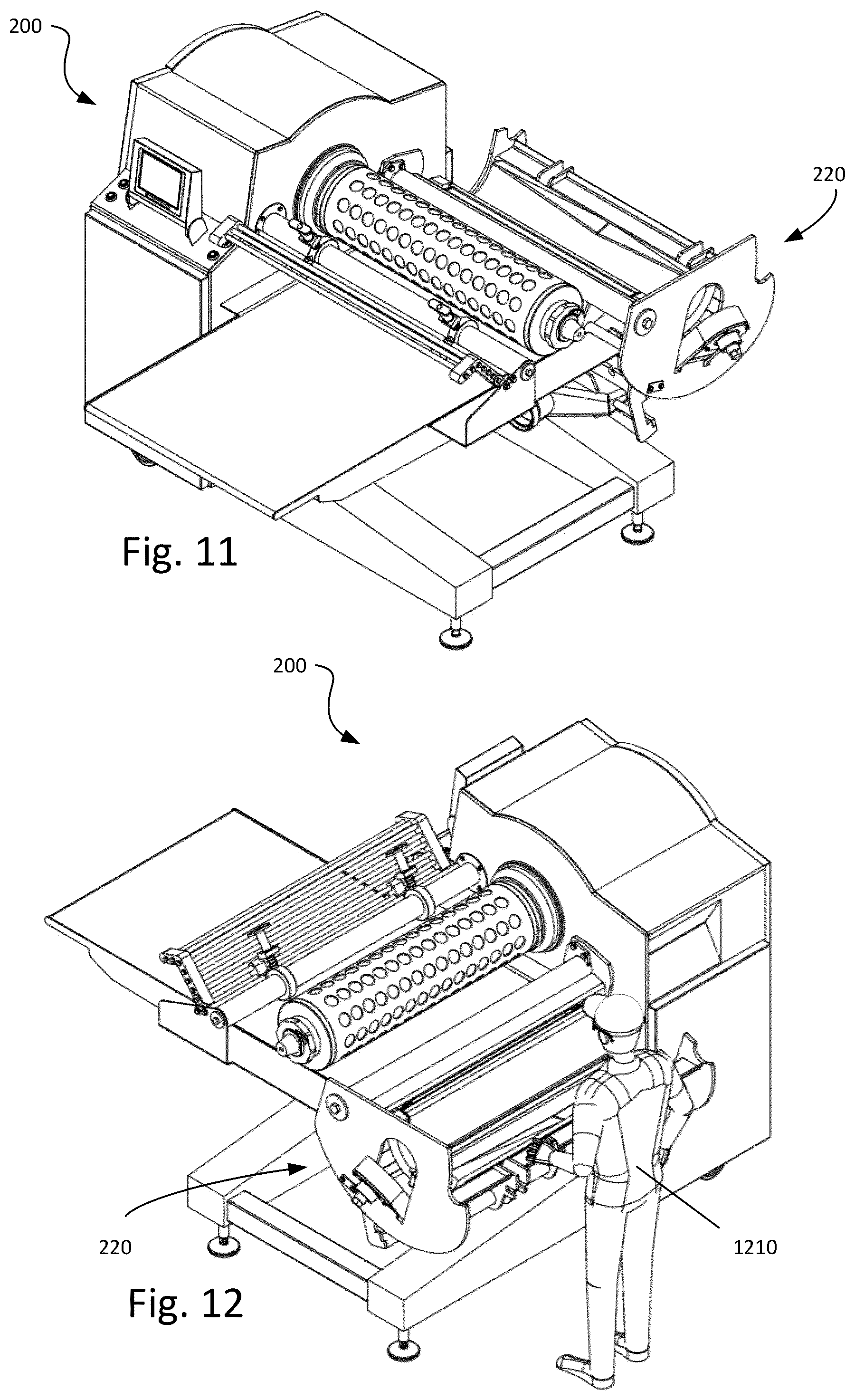 Patent US12564208 Figure 5 – Rotary mould drum system configured for use in an installation for moulding food products from a pumpable foodmass