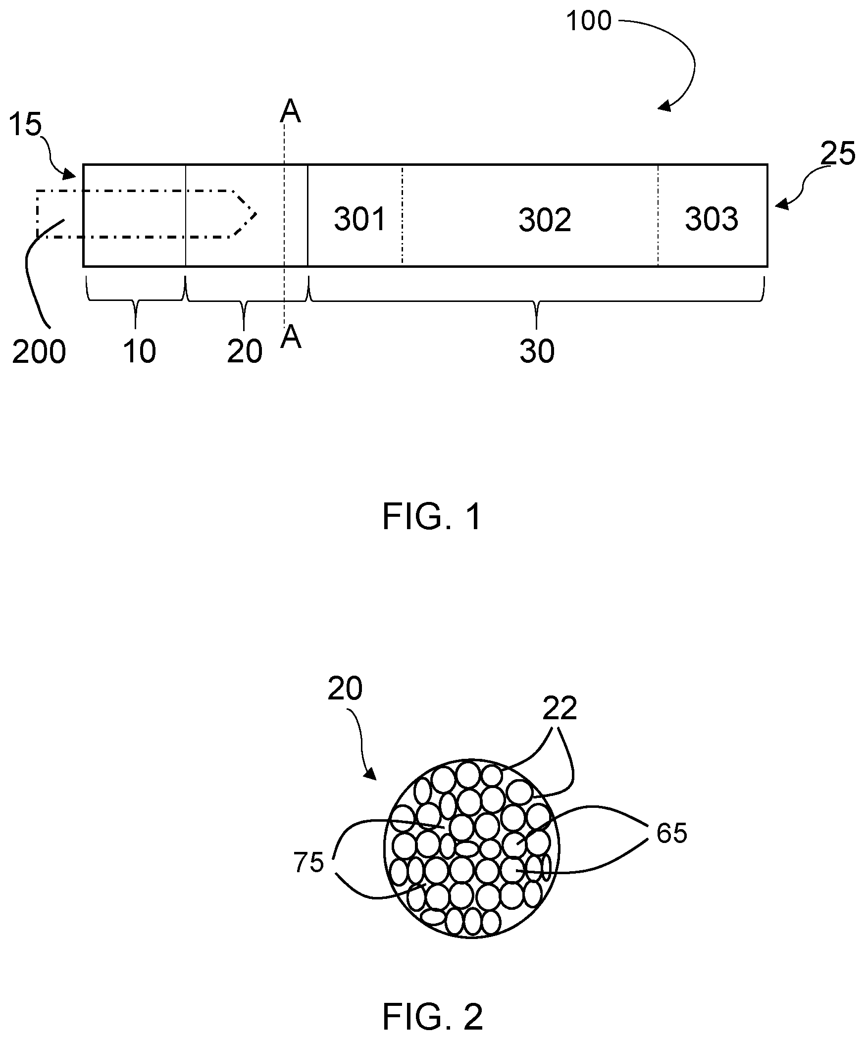 Patent US12564213 Figure 1 – Heat-not-burn stick comprising foam-like aerosol-generating material arranged in a container