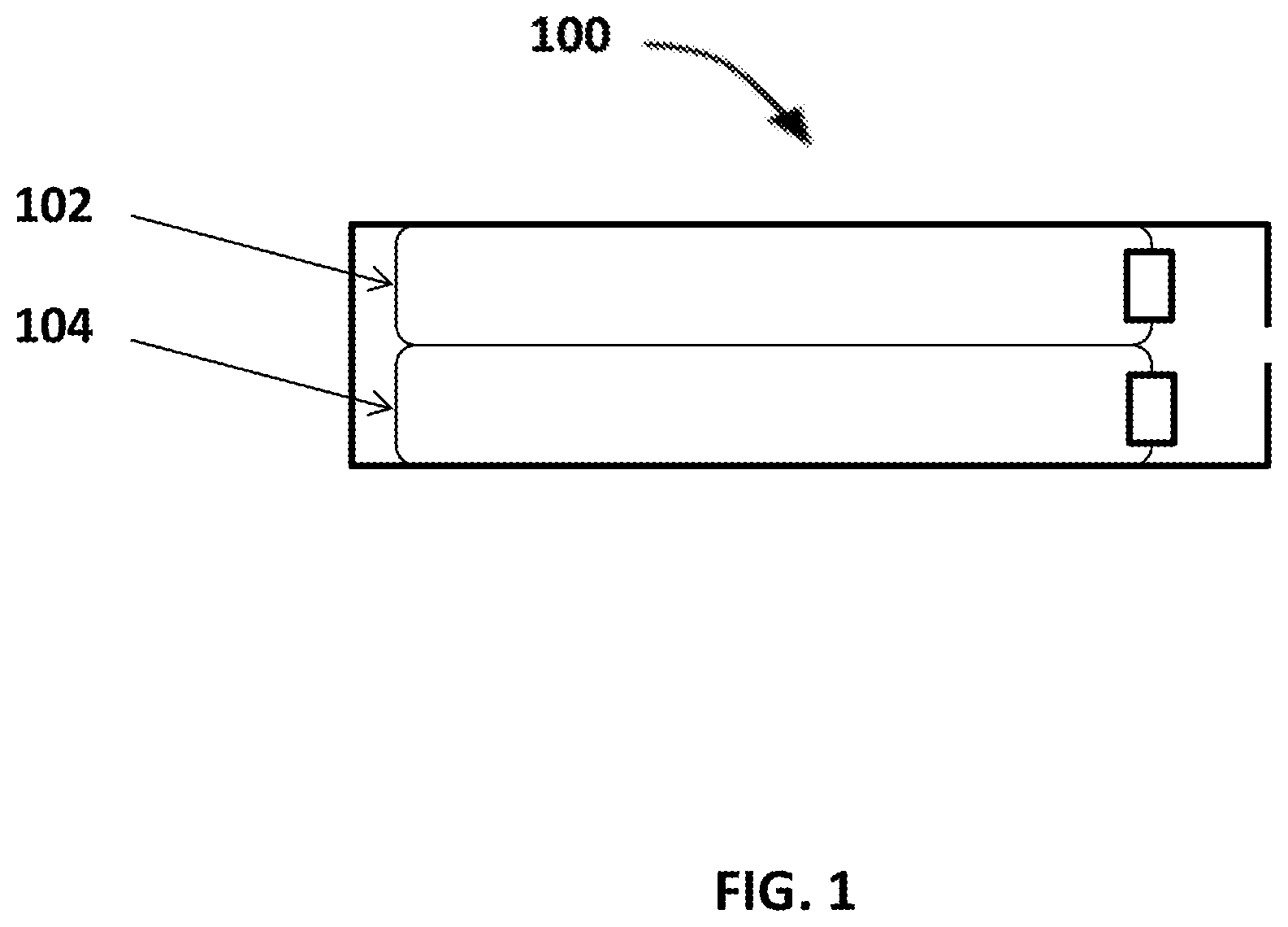 Patent US12564218 Figure 1 – Dual-chamber aerosol dispenser