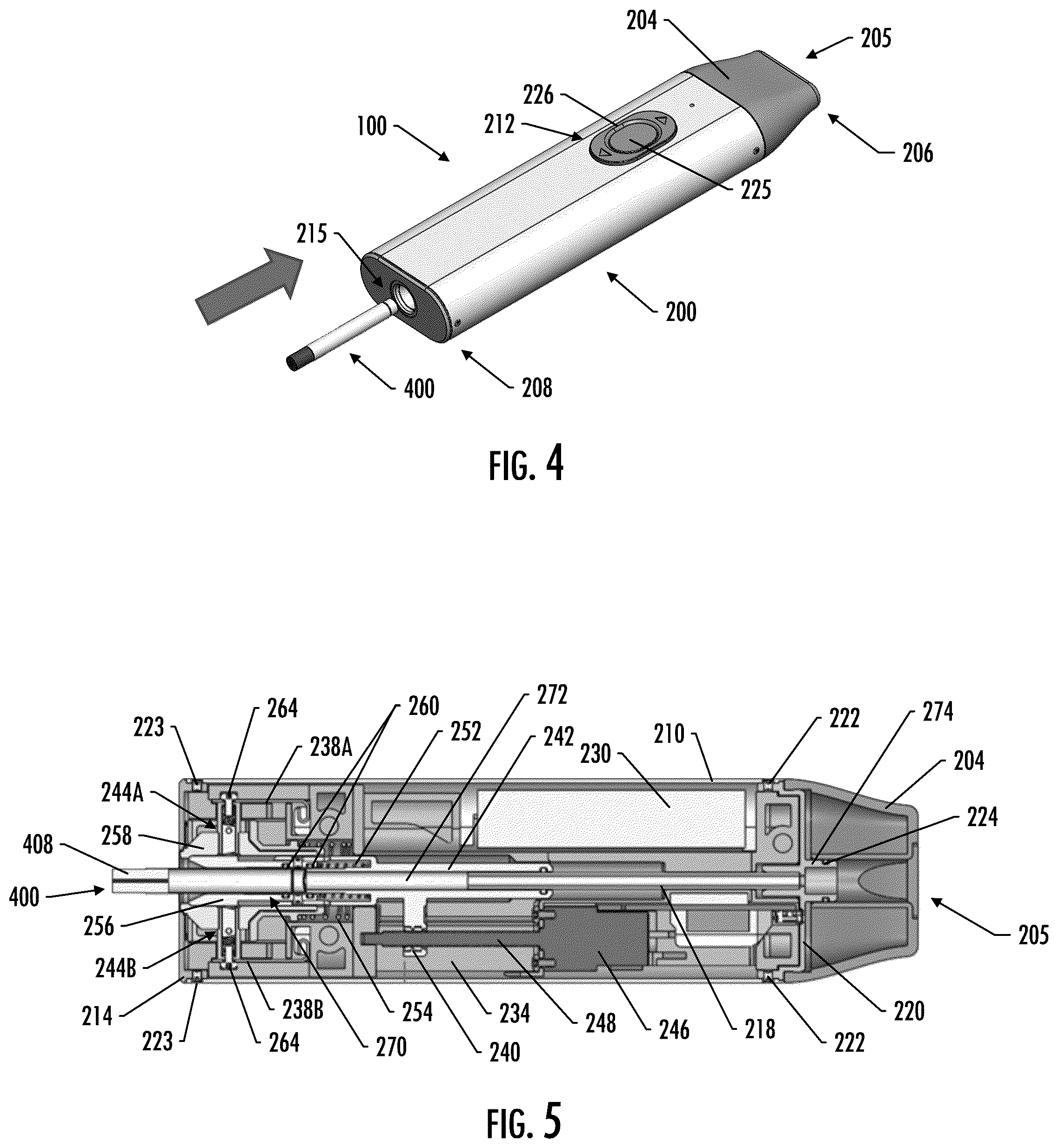 Patent US12564220 Figure 4 – Aerosol delivery device with automatic consumable loading and ejecting