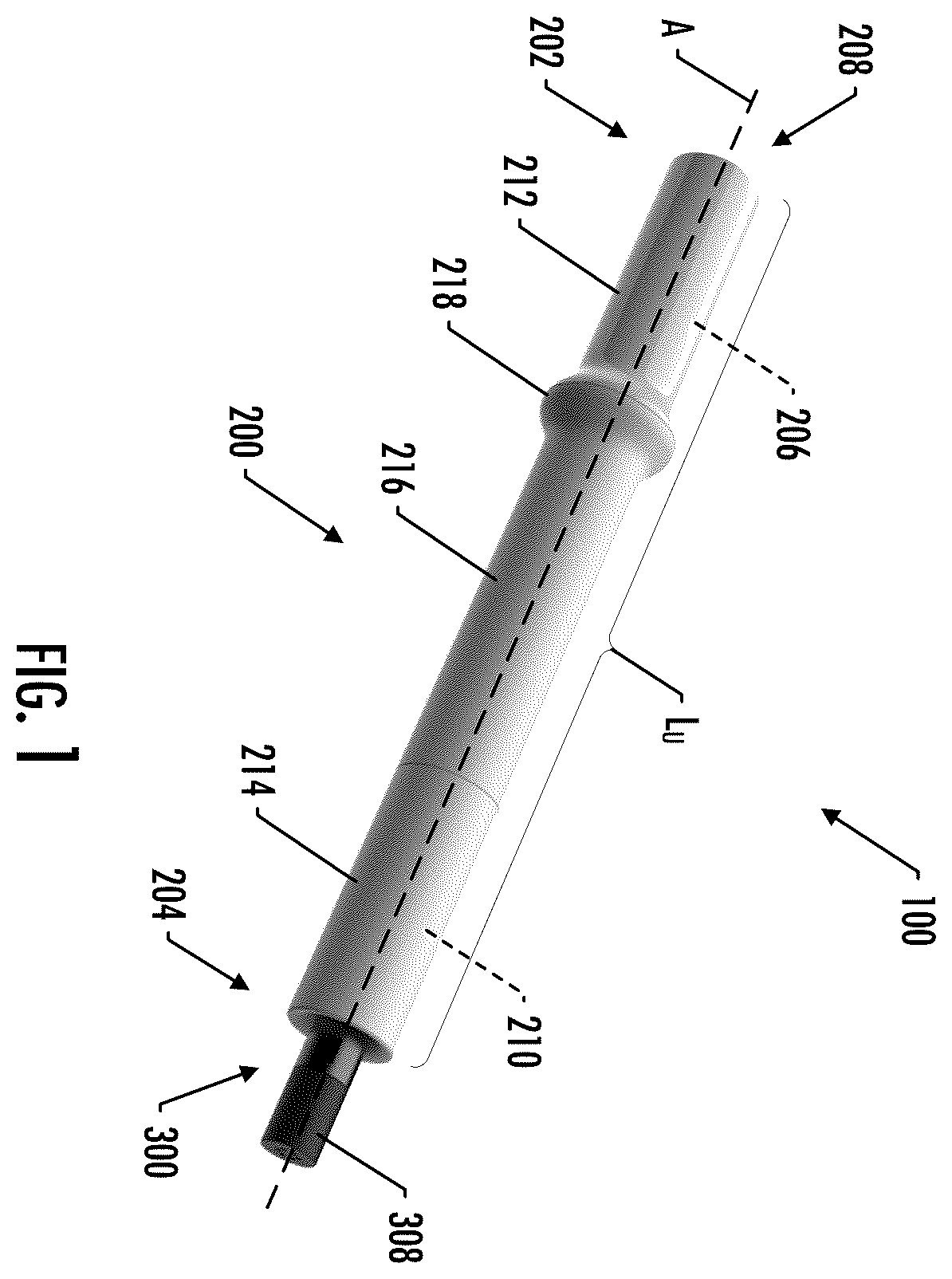Patent US12564221 Figure 1 – Aerosol delivery device with deflectable or collapsible housing