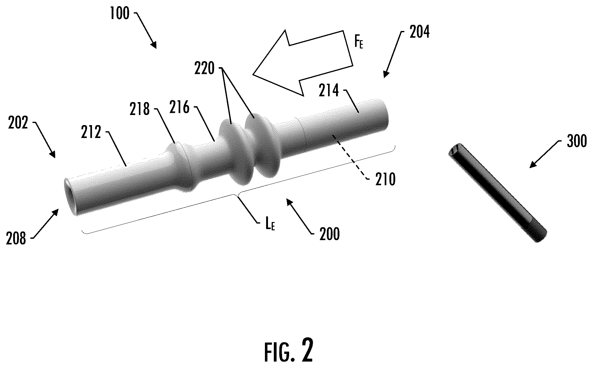 Patent US12564221 Figure 2 – Aerosol delivery device with deflectable or collapsible housing