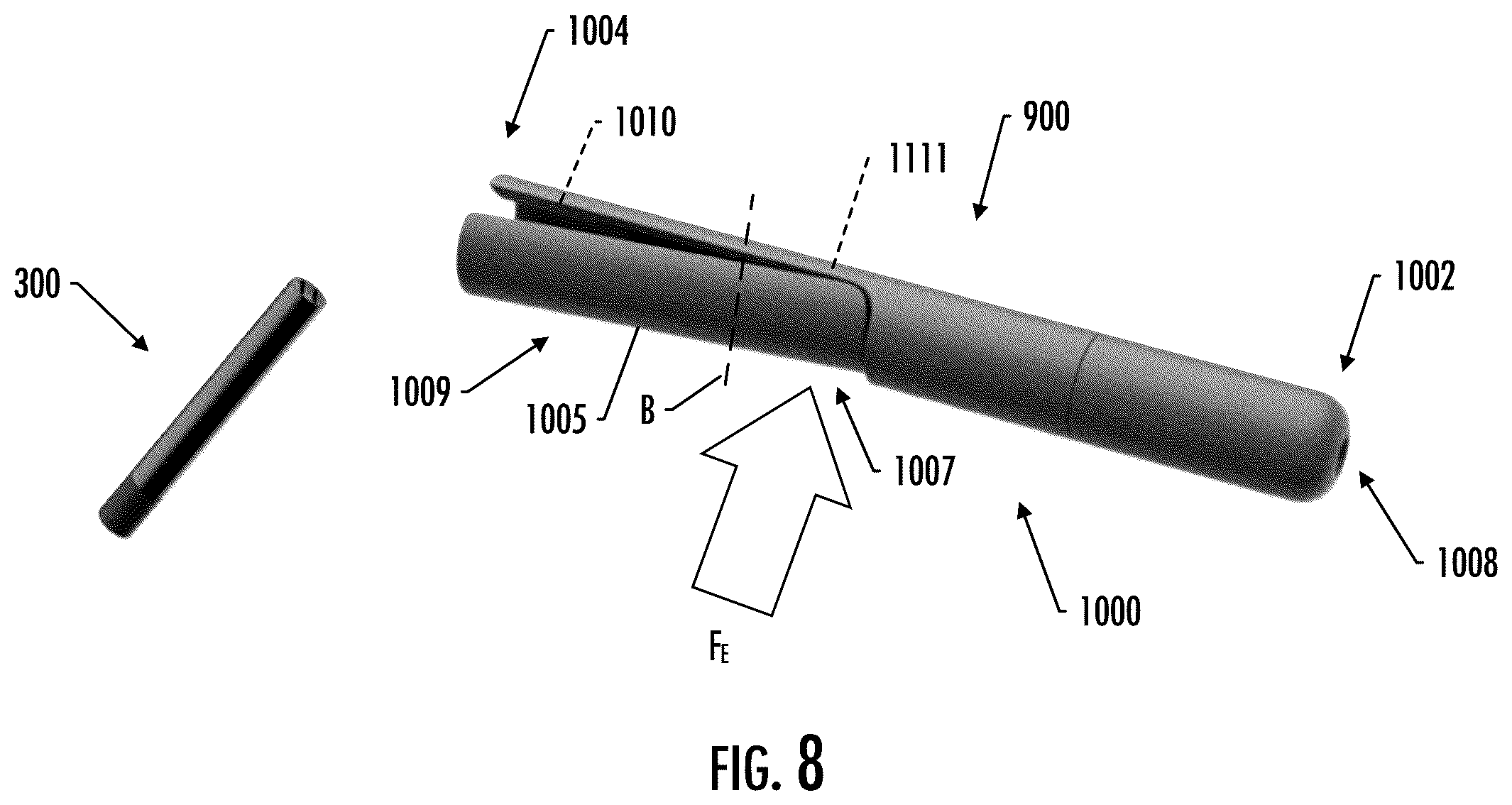 Patent US12564221 Figure 8 – Aerosol delivery device with deflectable or collapsible housing