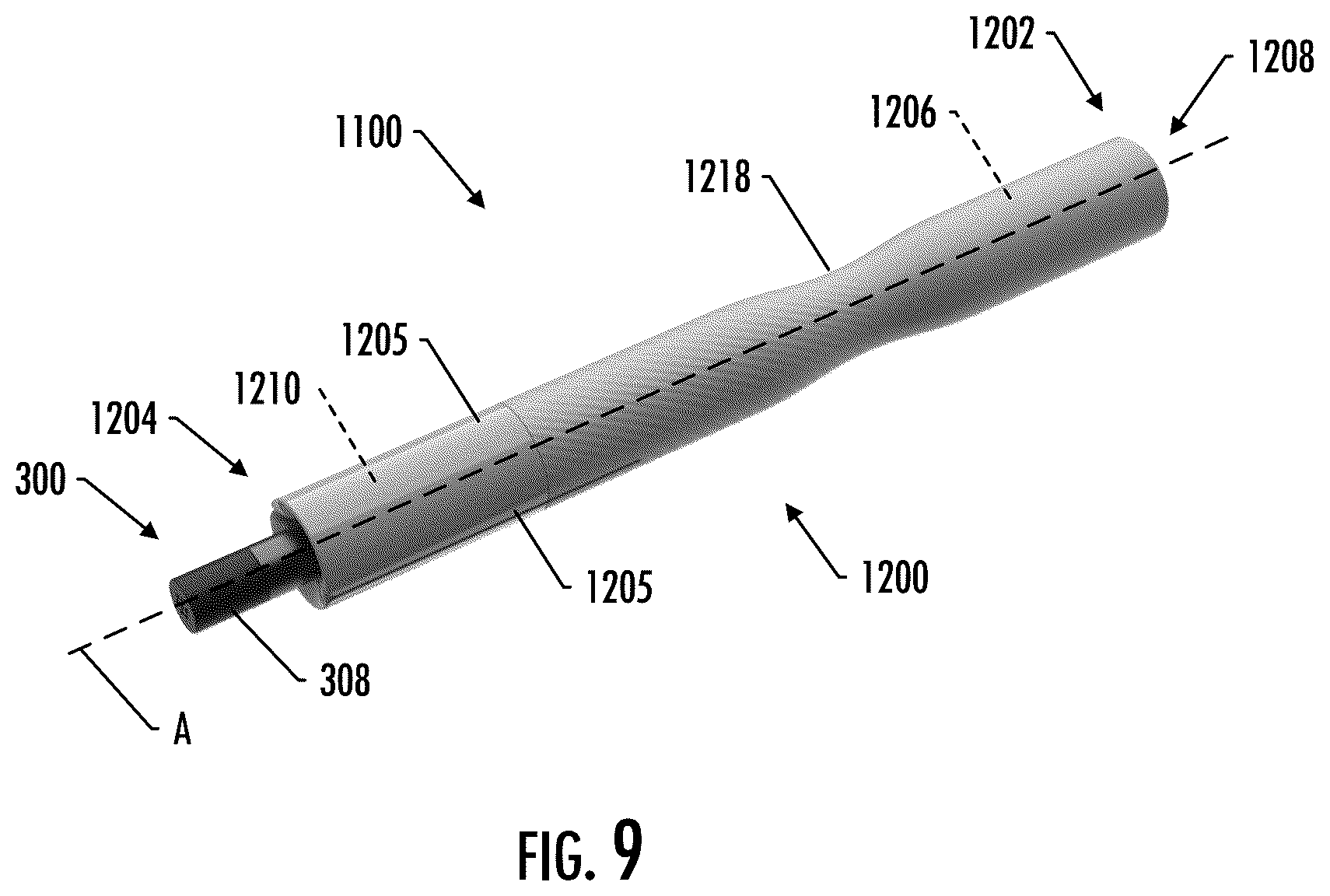 Patent US12564221 Figure 9 – Aerosol delivery device with deflectable or collapsible housing