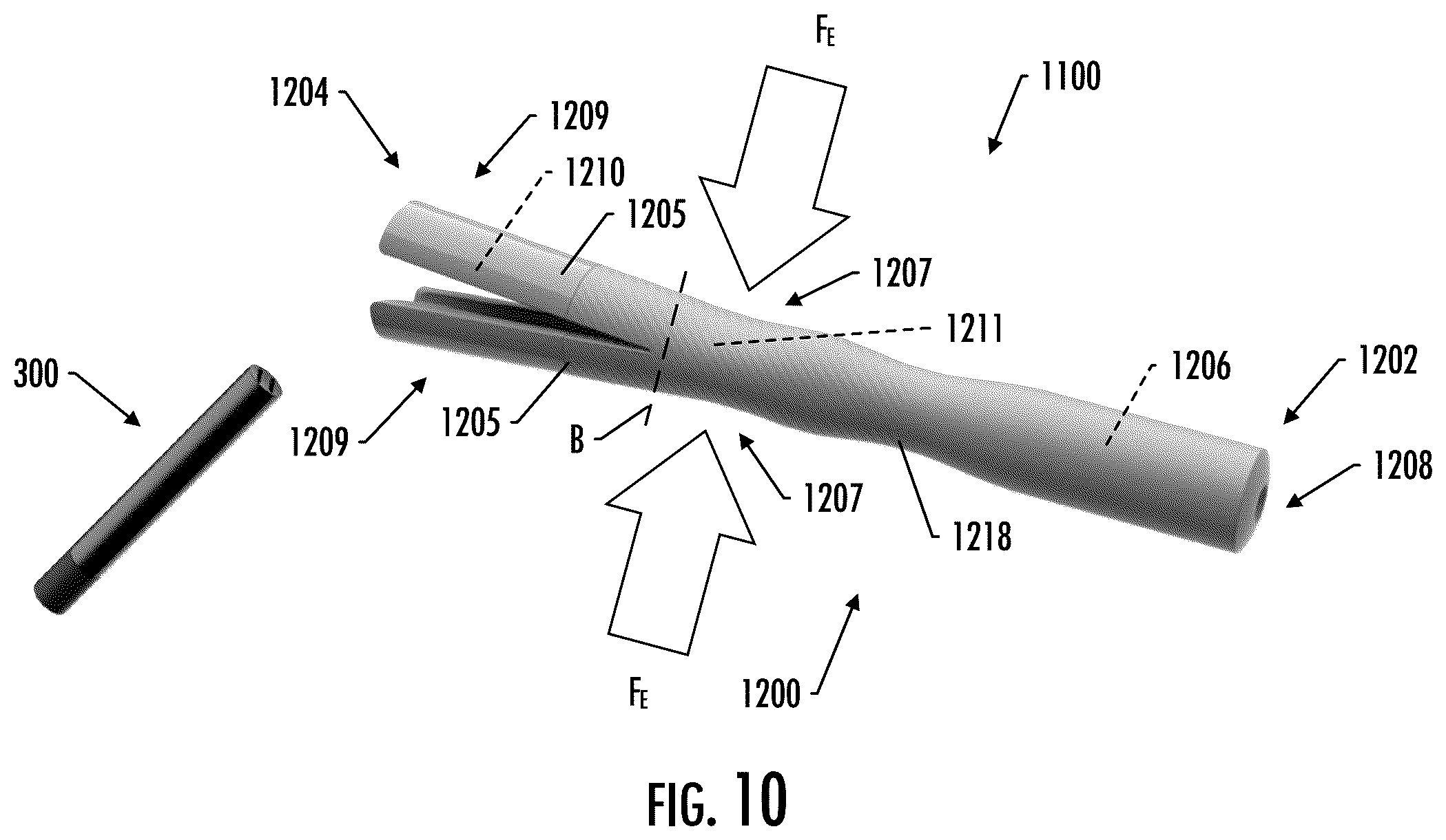 Patent US12564221 Figure 10 – Aerosol delivery device with deflectable or collapsible housing