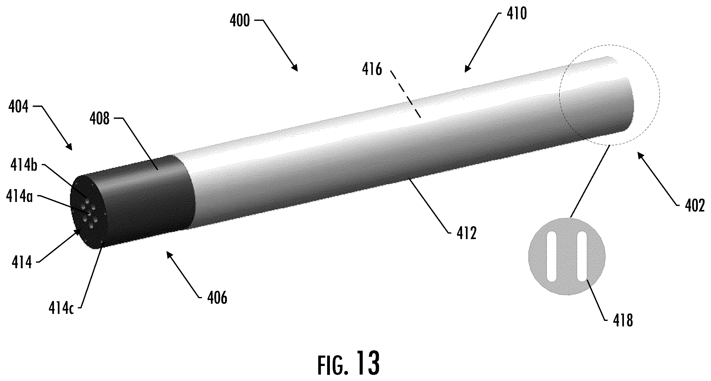 Patent US12564221 Figure 13 – Aerosol delivery device with deflectable or collapsible housing