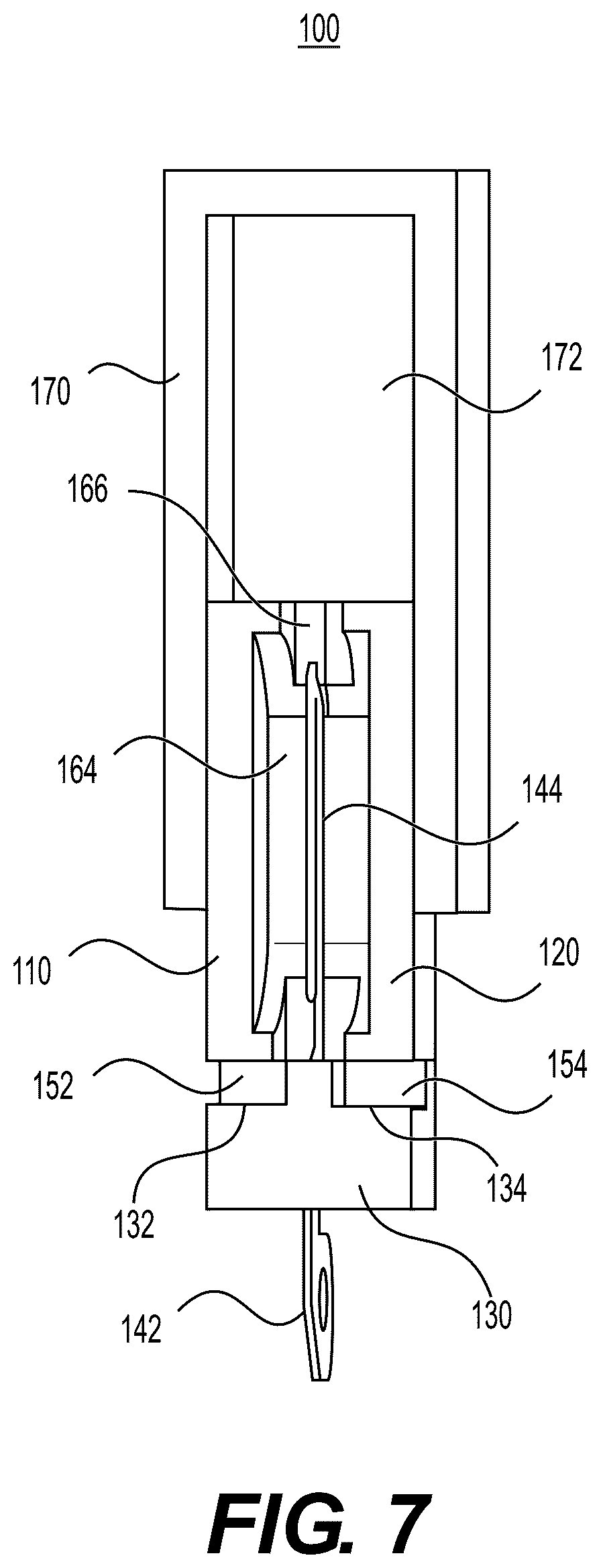 Patent US12564223 Figure 7 – Capsules with integrated mouthpieces, heat-not-burn (HNB) aerosol-generating devices, and methods of generating an aerosol