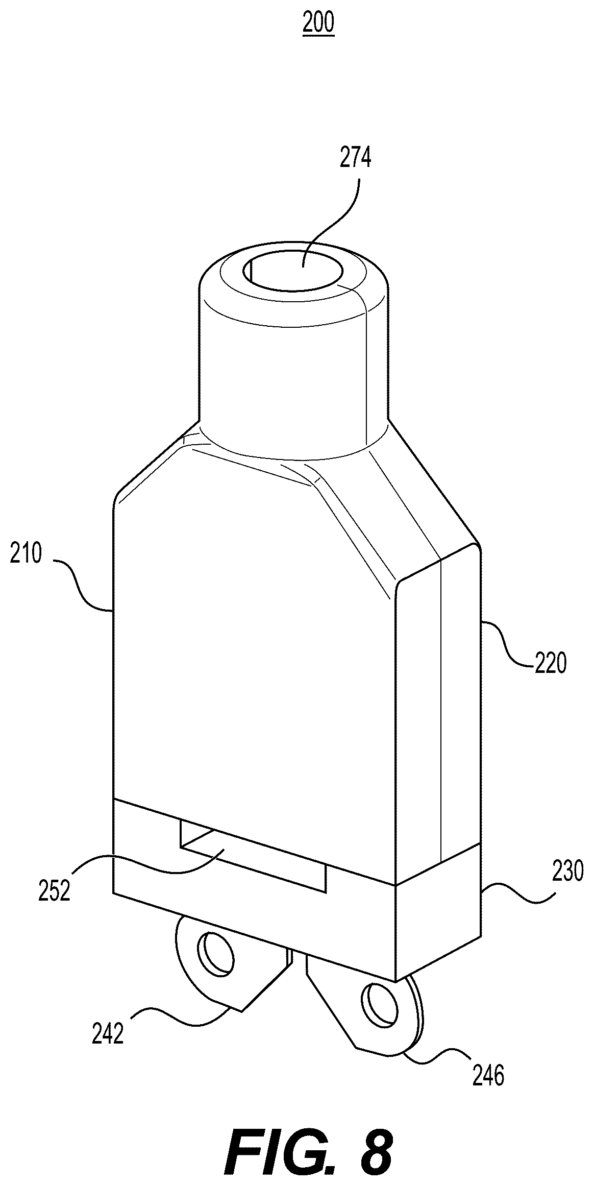 Patent US12564223 Figure 8 – Capsules with integrated mouthpieces, heat-not-burn (HNB) aerosol-generating devices, and methods of generating an aerosol