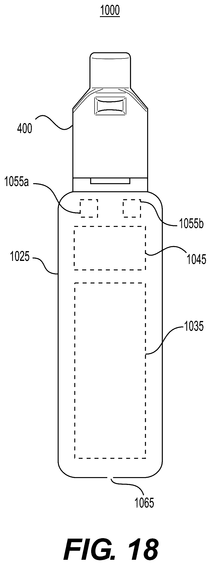 Patent US12564223 Figure 18 – Capsules with integrated mouthpieces, heat-not-burn (HNB) aerosol-generating devices, and methods of generating an aerosol