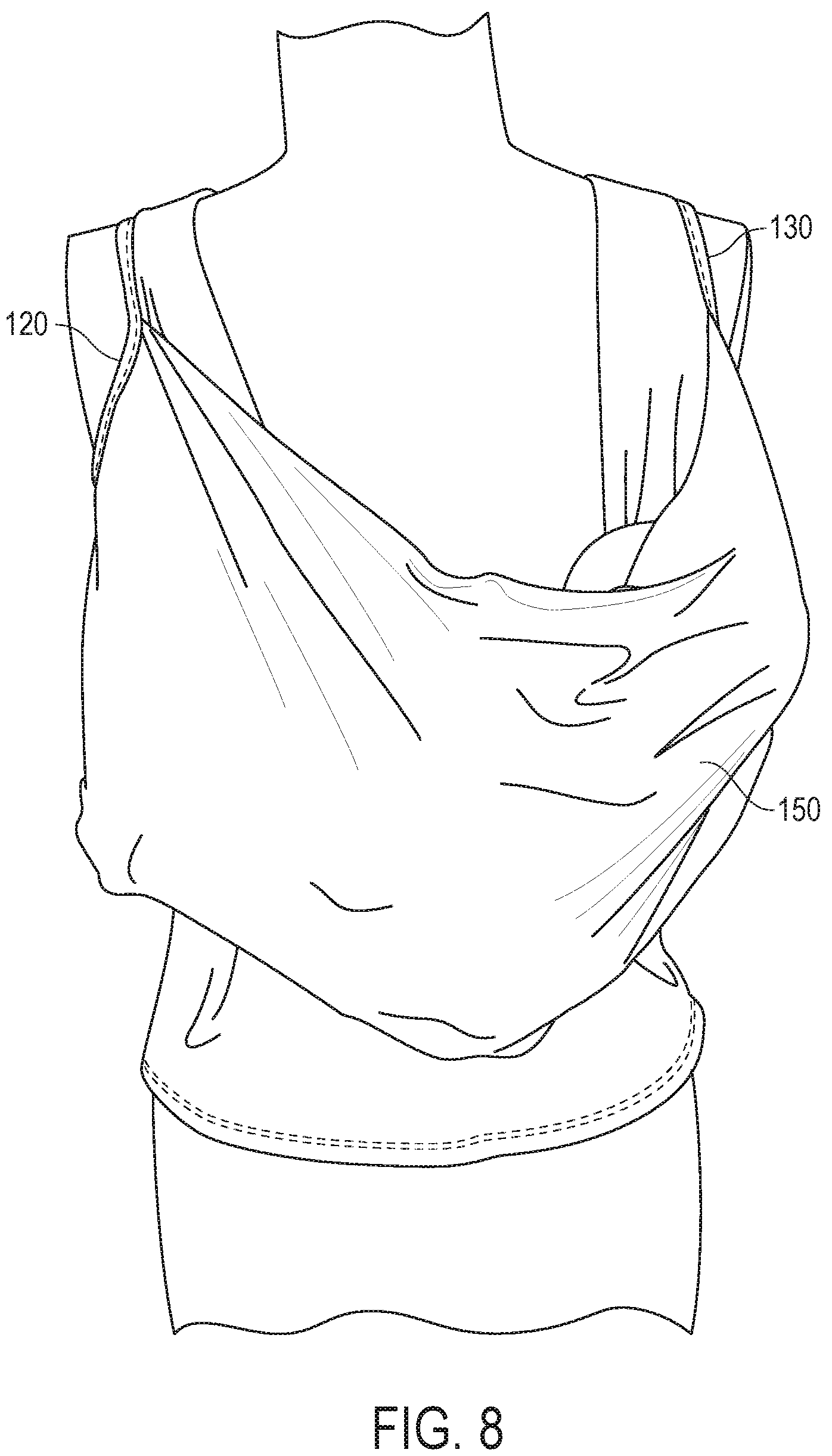 Patent US12564226 Figure 9 – Infant-nursing safety garment