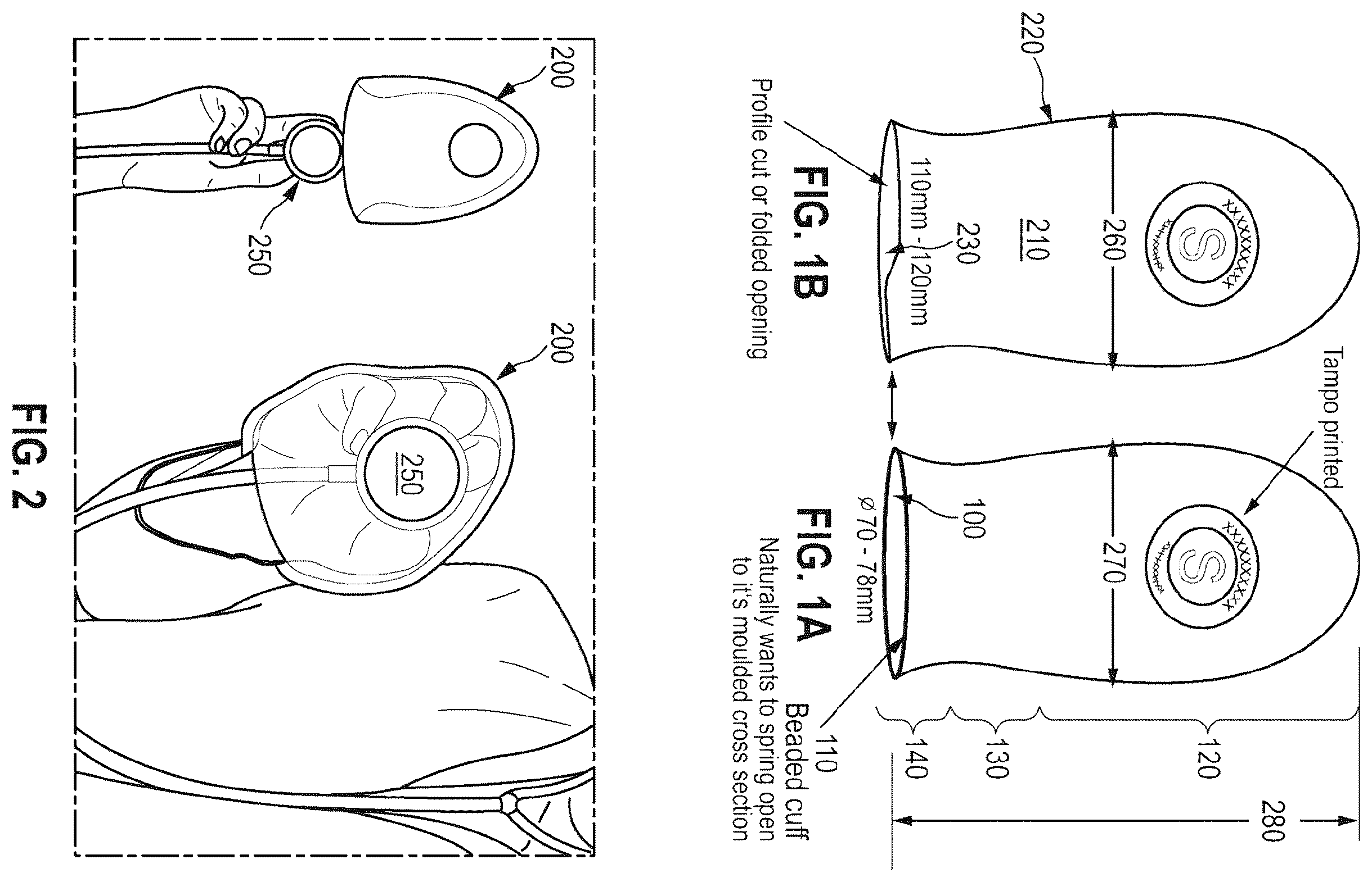 Patent US12564229 Figure 1 – Medical hand covering