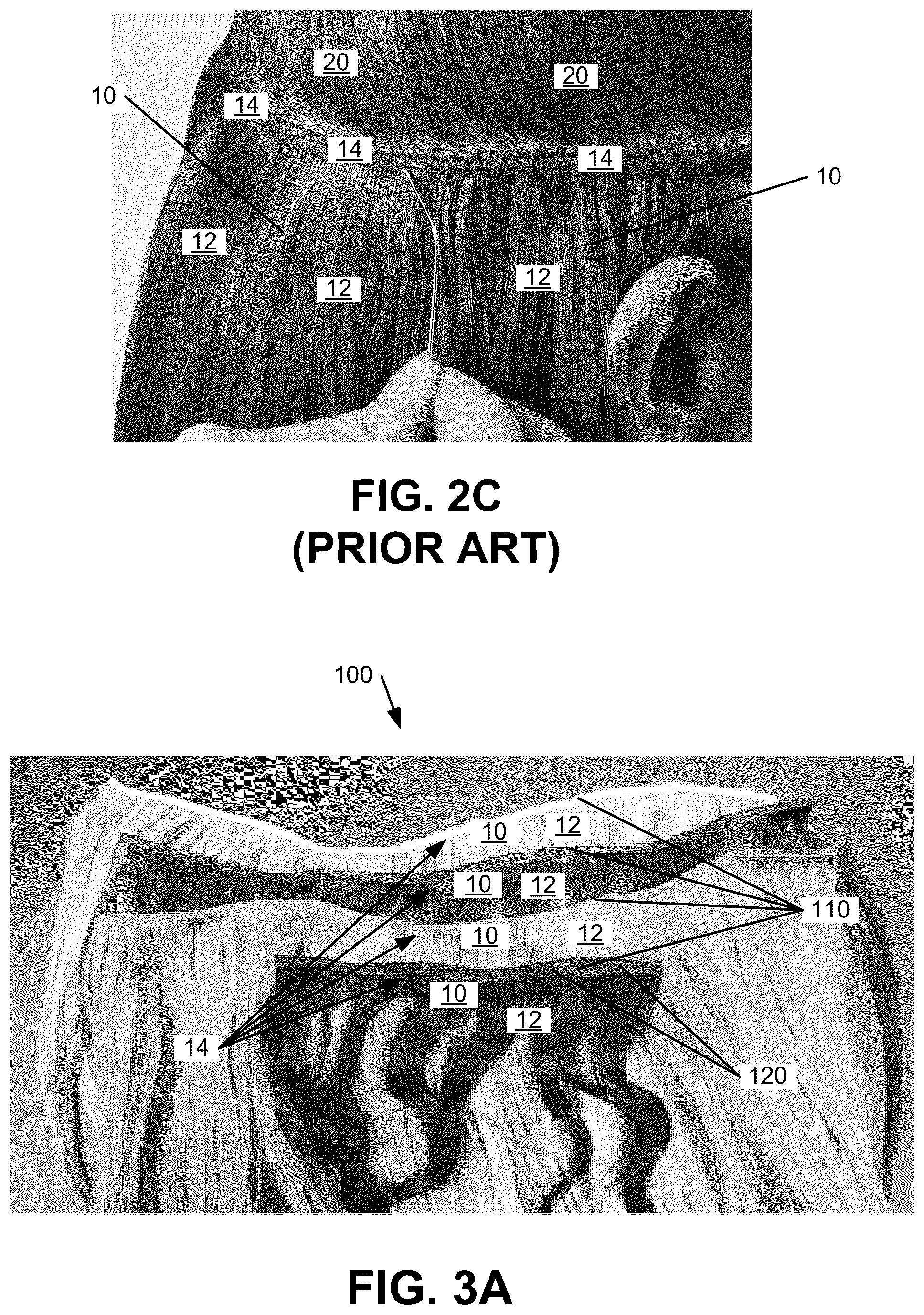 Patent US12564232 Figure 3 – Oil-treated, silk-lined hair weft and other hair accessories