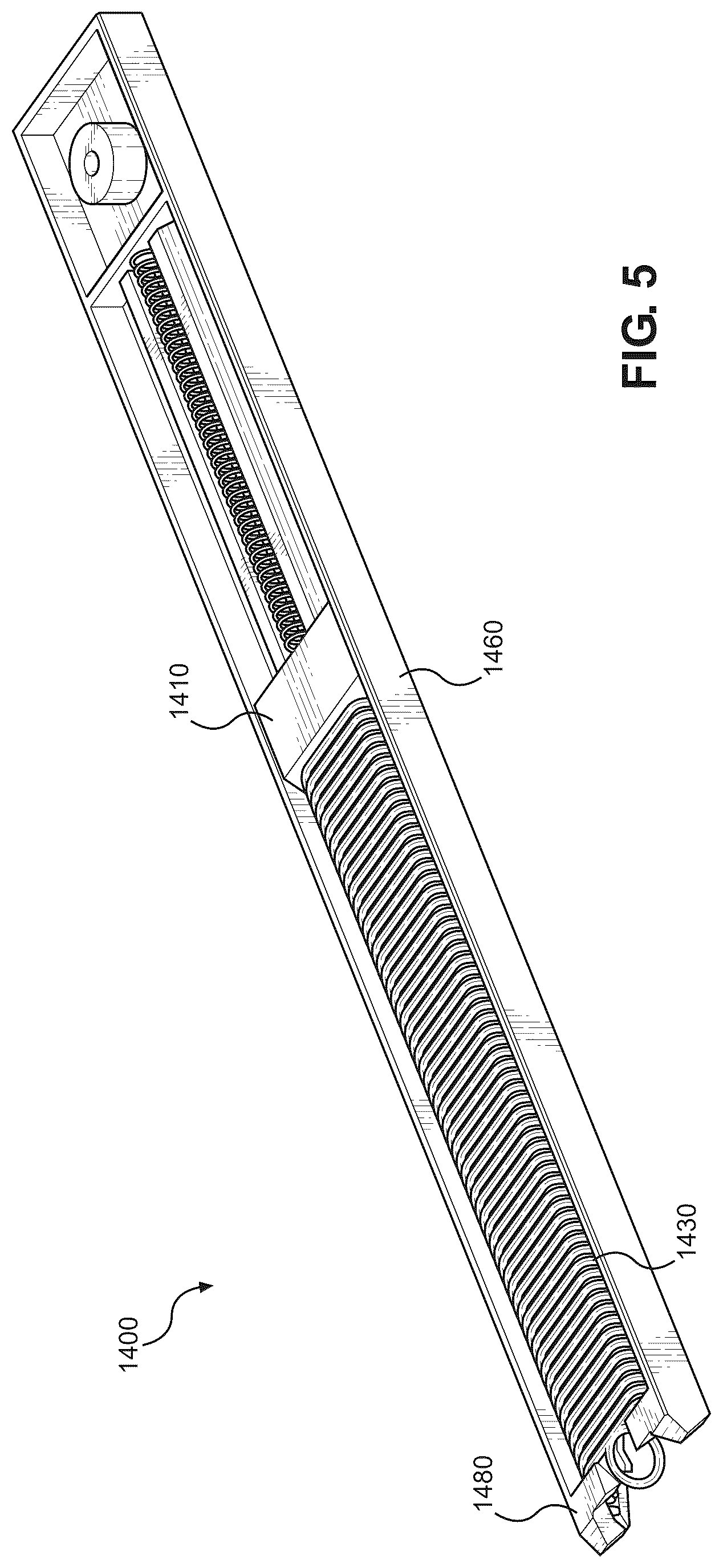 Patent US12564233 Figure 5 – Hair extensions stapler