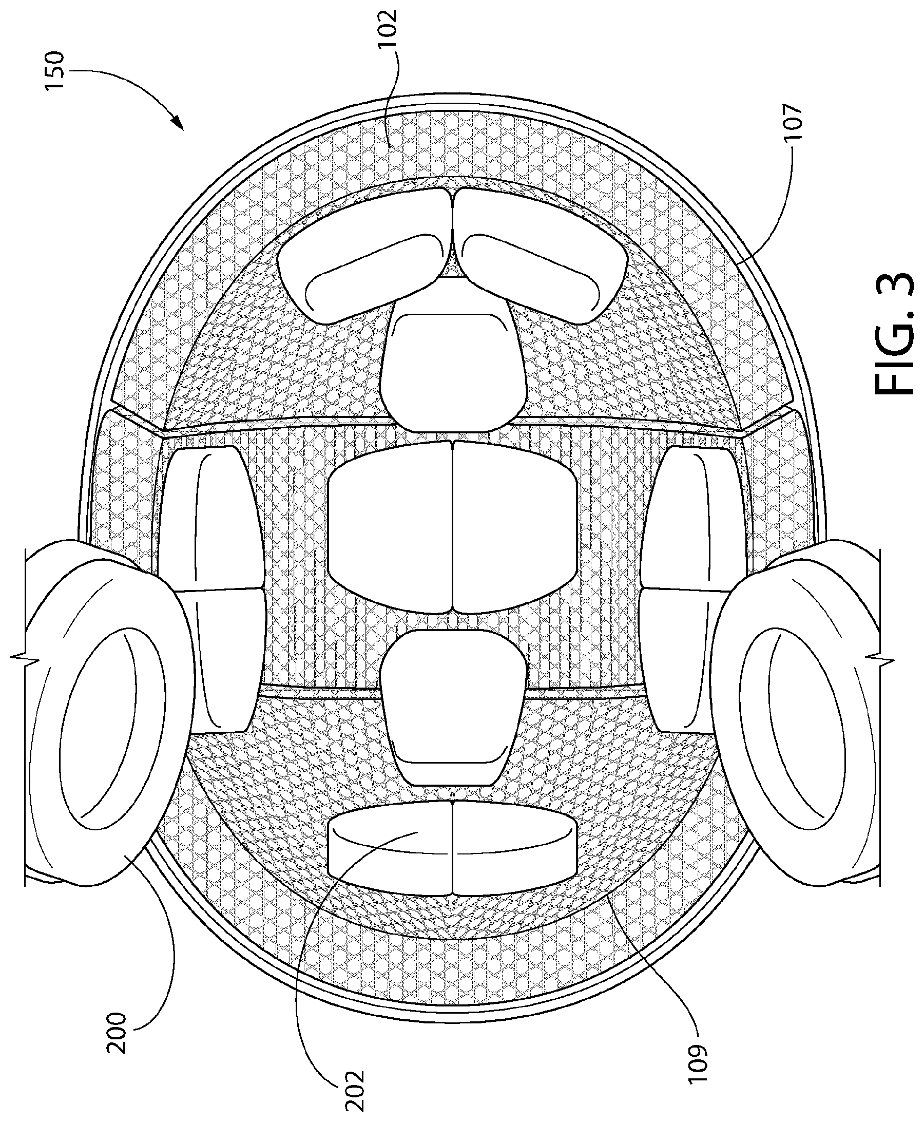 Patent US12564237 Figure 3 – Lattice structure for impact attenuation