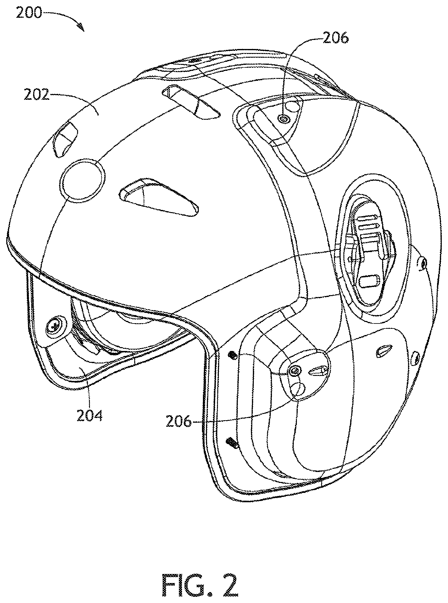 Patent US12564238 Figure 2 – Helmet mounted visor assembly