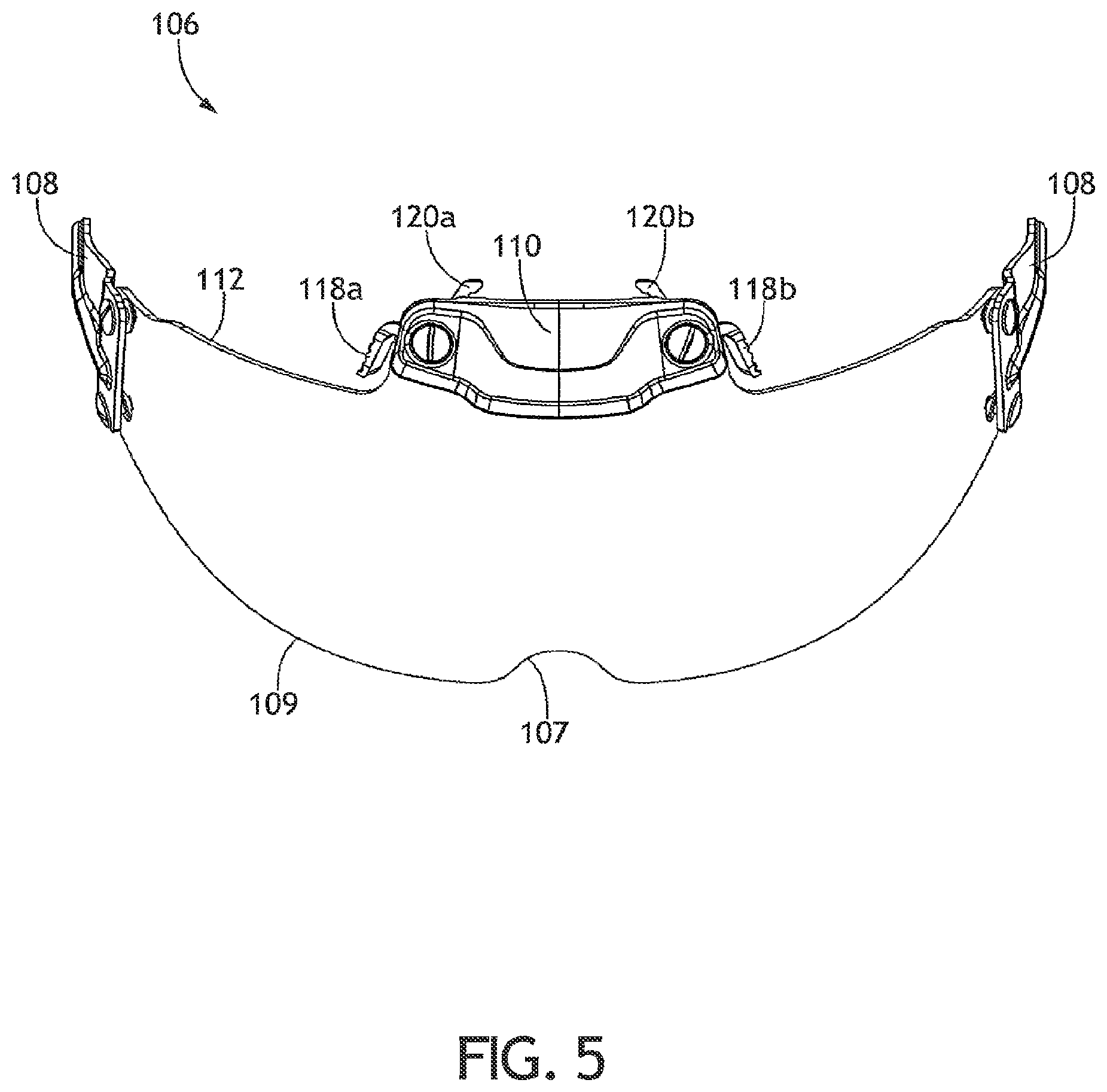 Patent US12564238 Figure 5 – Helmet mounted visor assembly