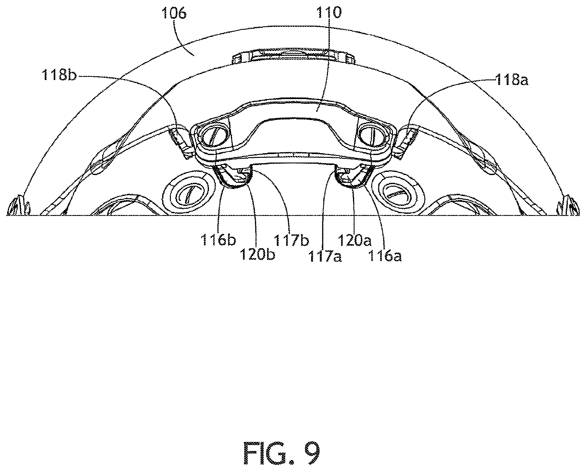 Patent US12564238 Figure 9 – Helmet mounted visor assembly