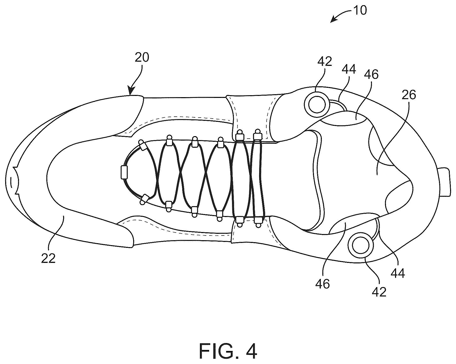 Patent US12564240 Figure 4 – Inflatable wading boots