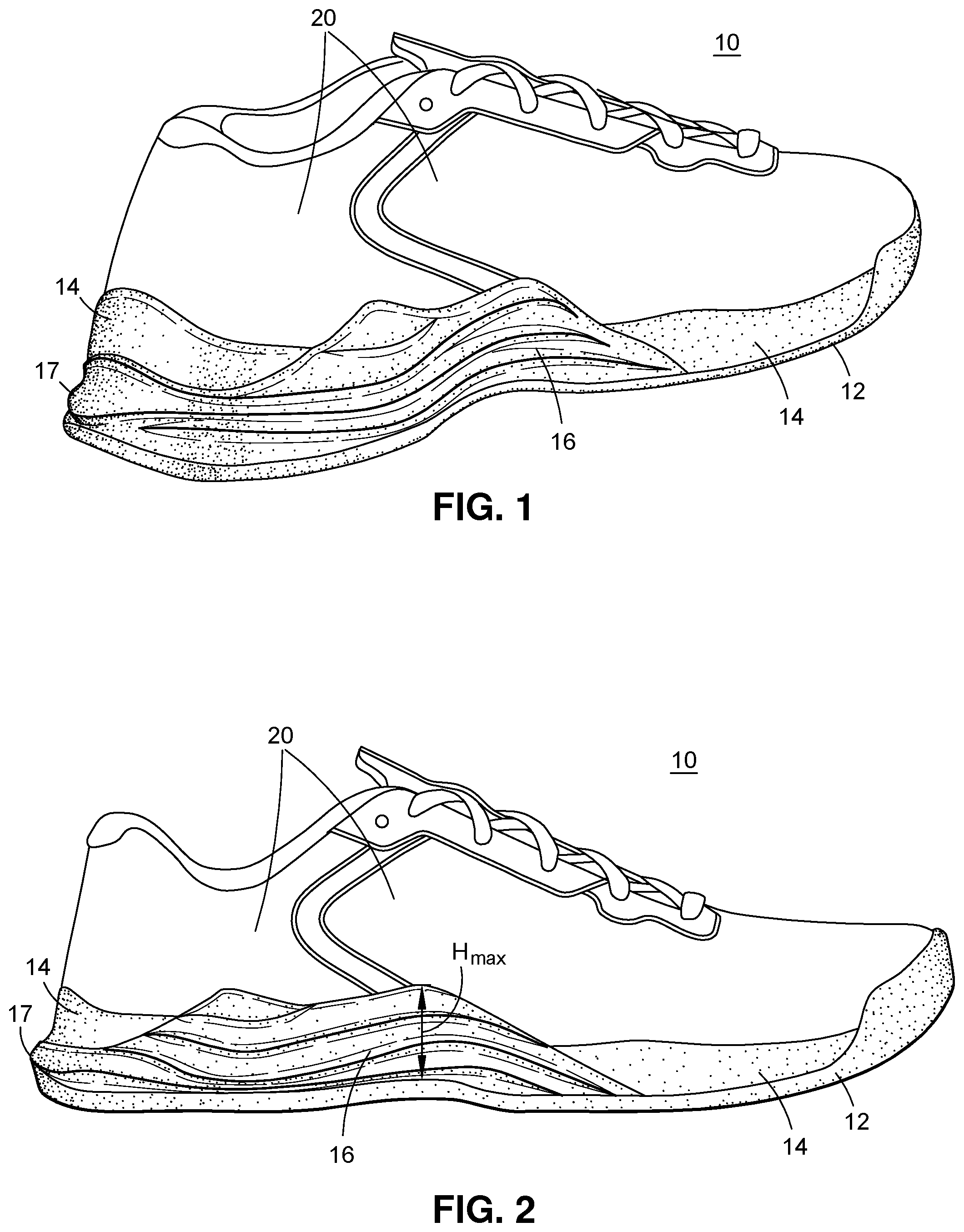 Patent US12564242 Figure 1 – Training shoe