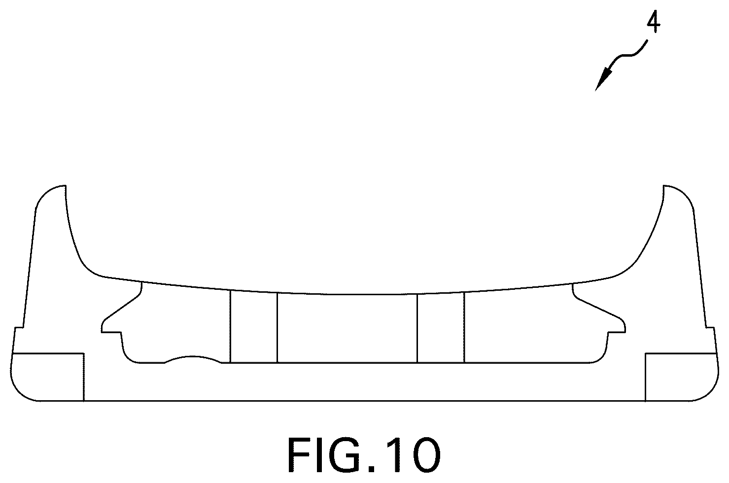 Patent US12564243 Figure 10 – Groove system for footwear outsoles