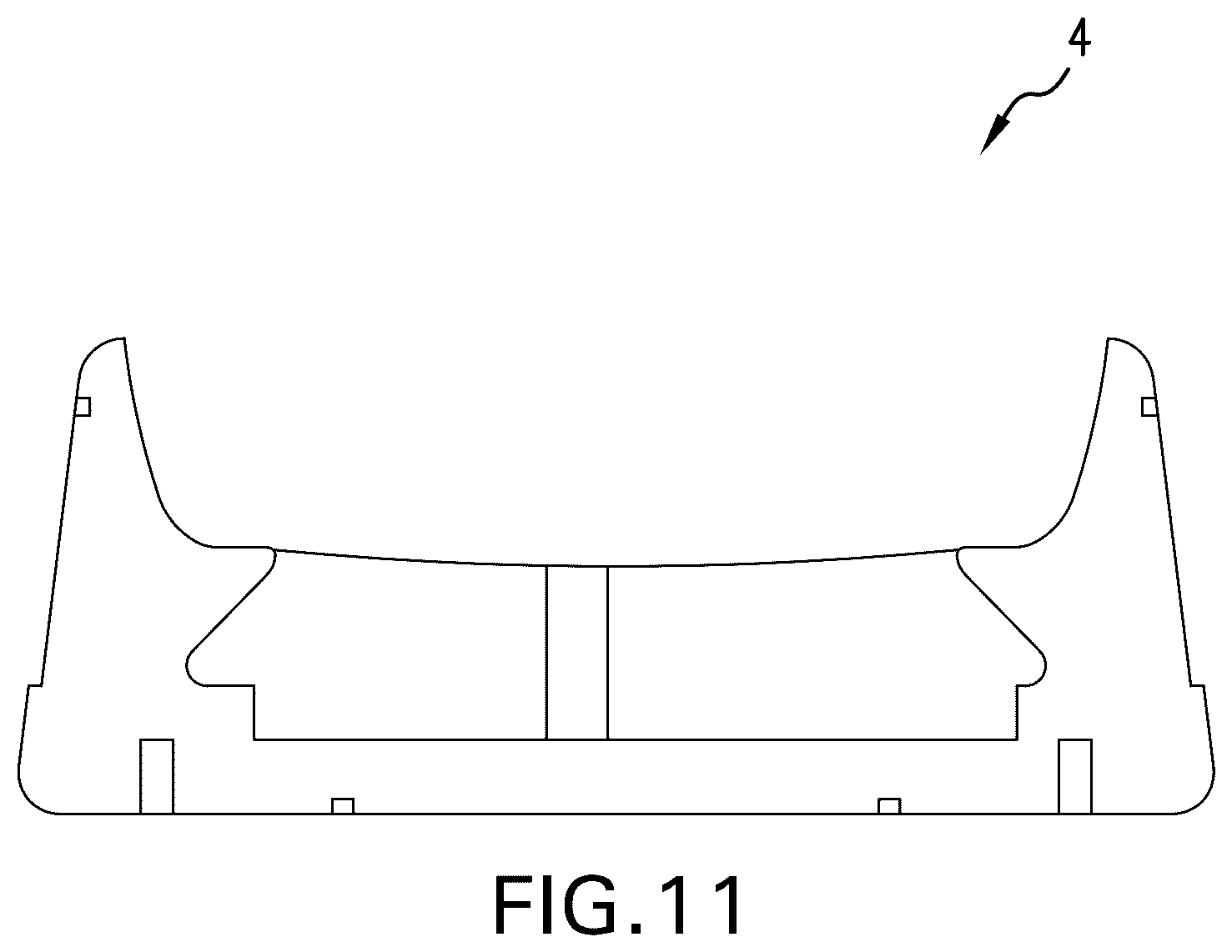 Patent US12564243 Figure 11 – Groove system for footwear outsoles