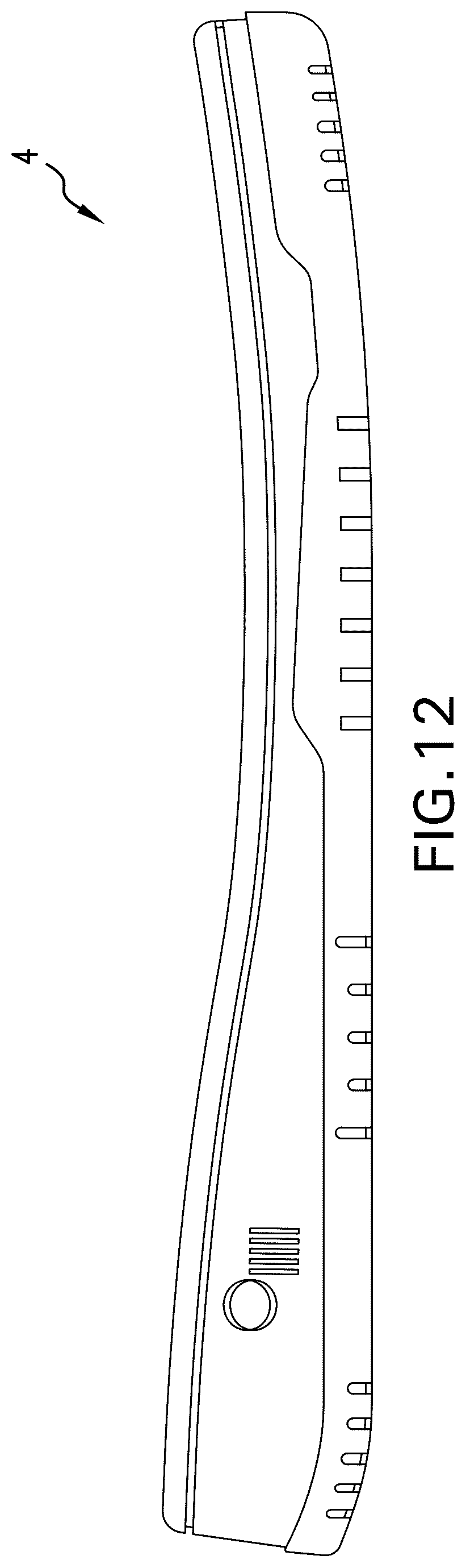 Patent US12564243 Figure 12 – Groove system for footwear outsoles