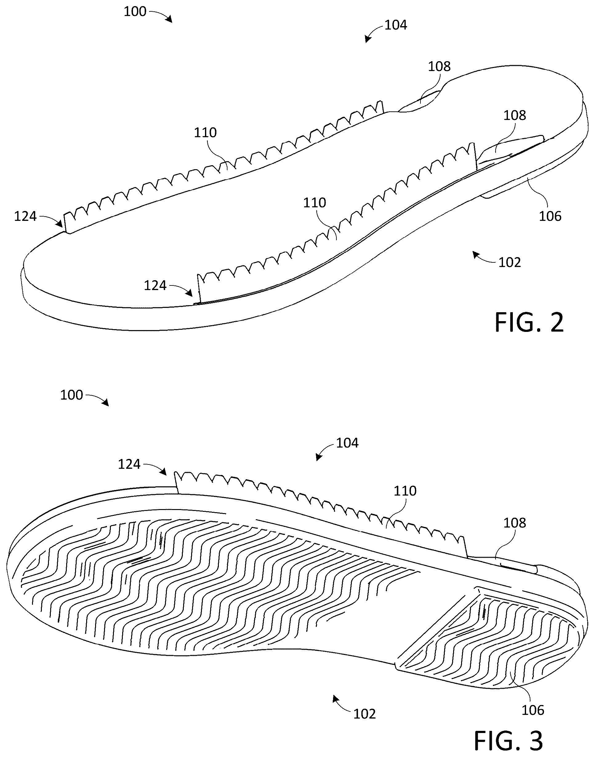 Patent US12564245 Figure 2 – Shoe with interchangeable upper
