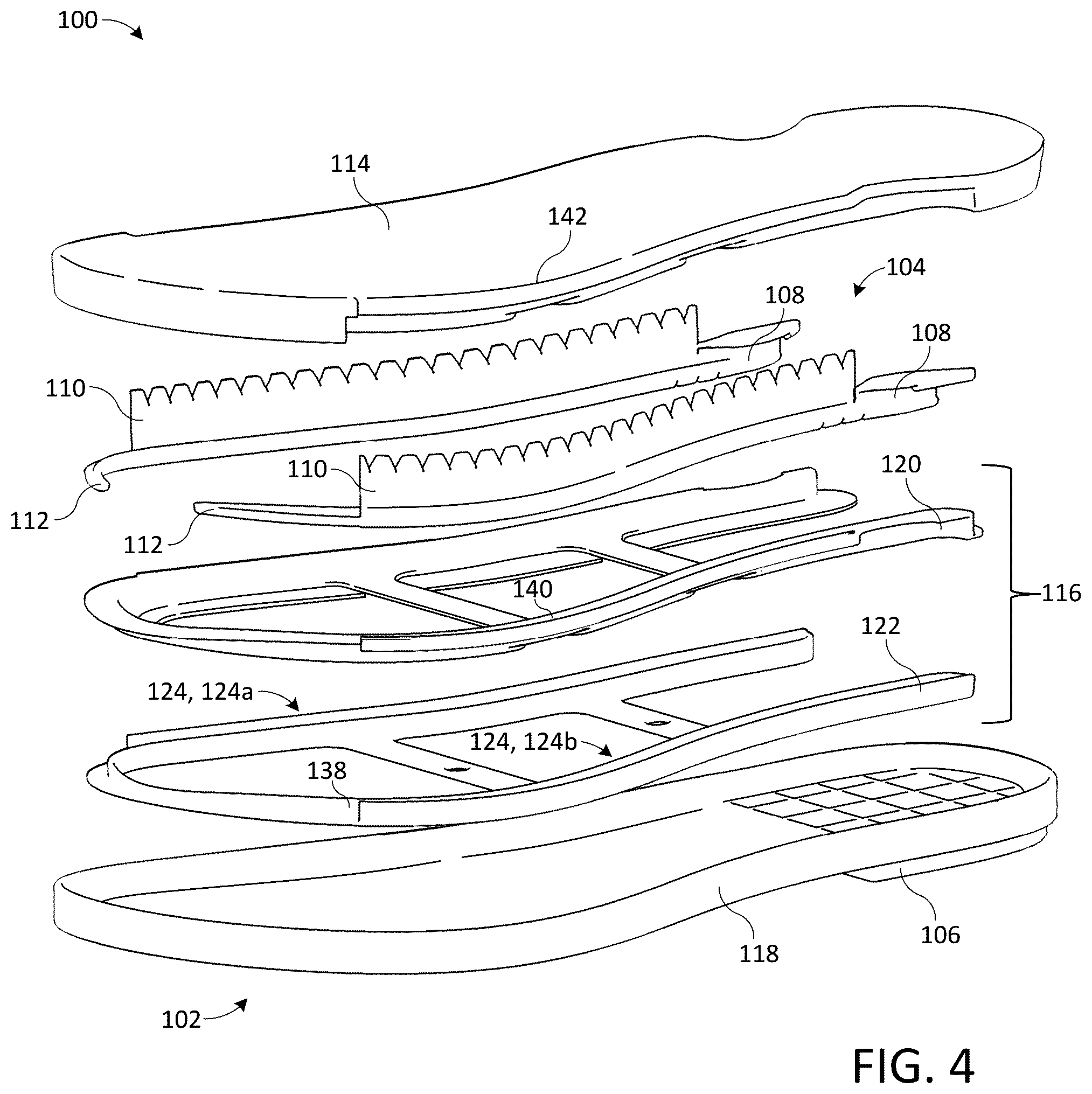 Patent US12564245 Figure 3 – Shoe with interchangeable upper