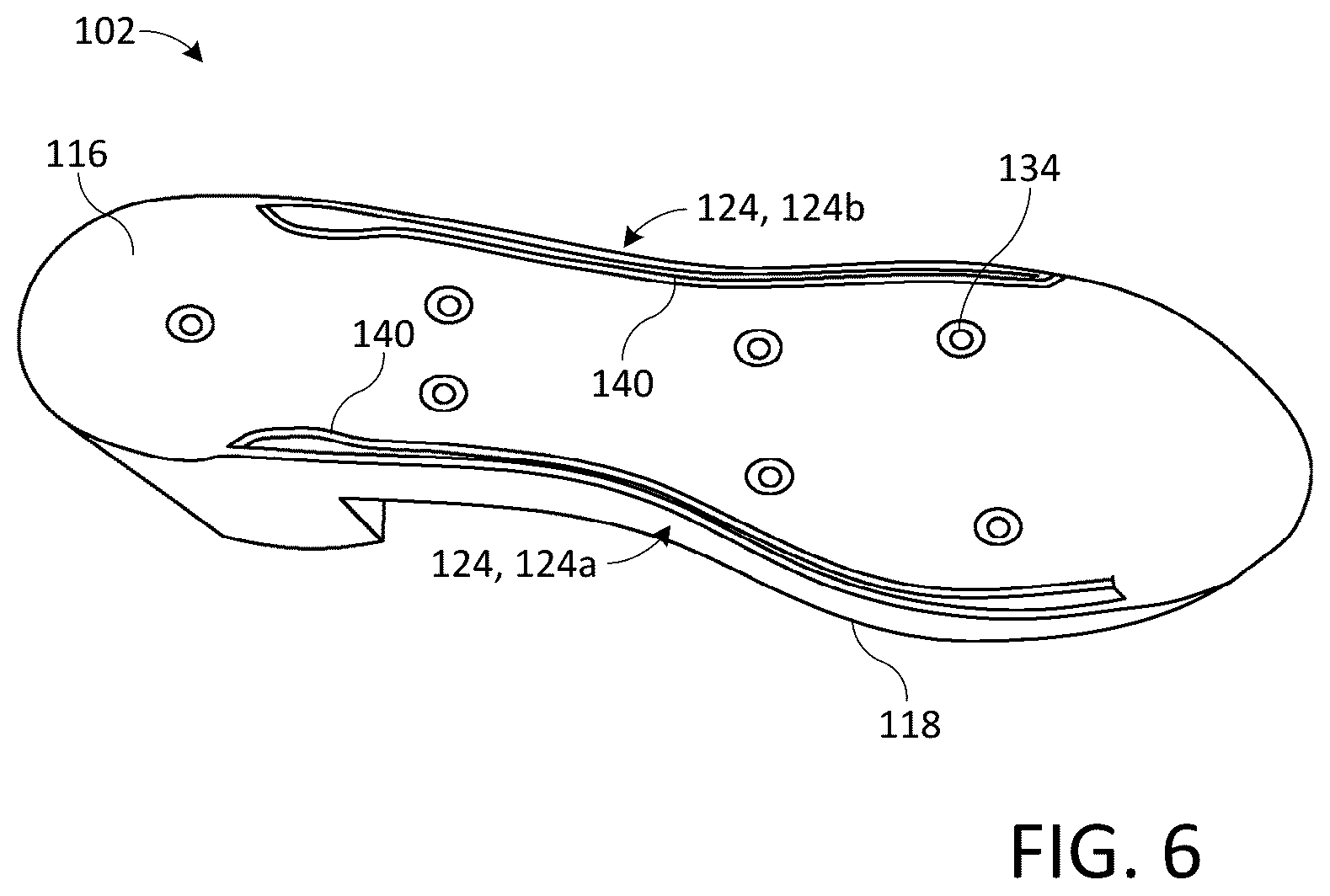 Patent US12564245 Figure 5 – Shoe with interchangeable upper