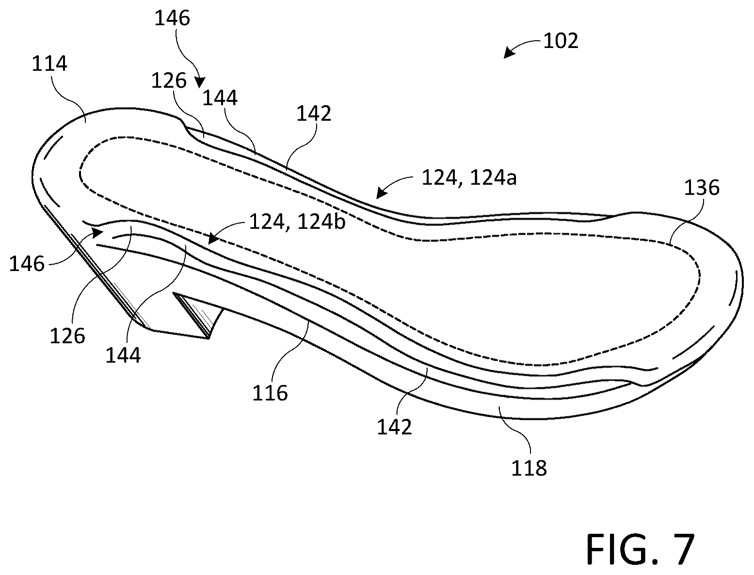 Patent US12564245 Figure 6 – Shoe with interchangeable upper