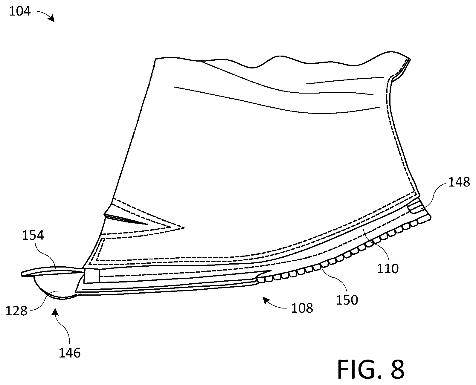 Patent US12564245 Figure 7 – Shoe with interchangeable upper