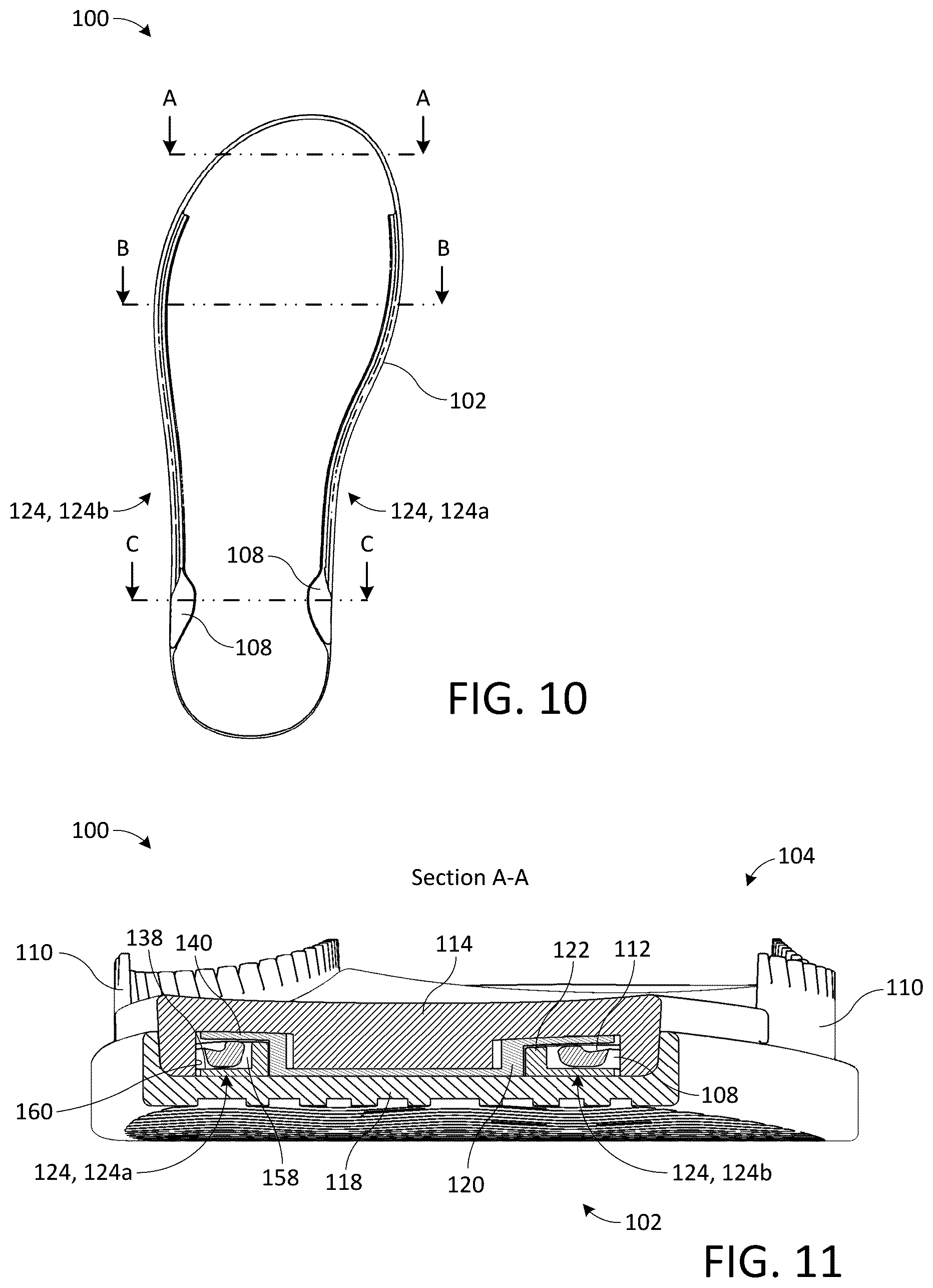 Patent US12564245 Figure 9 – Shoe with interchangeable upper