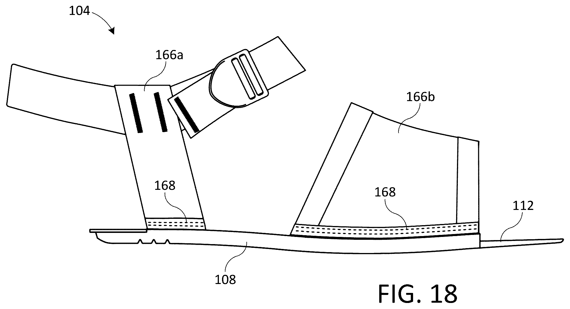 Patent US12564245 Figure 13 – Shoe with interchangeable upper