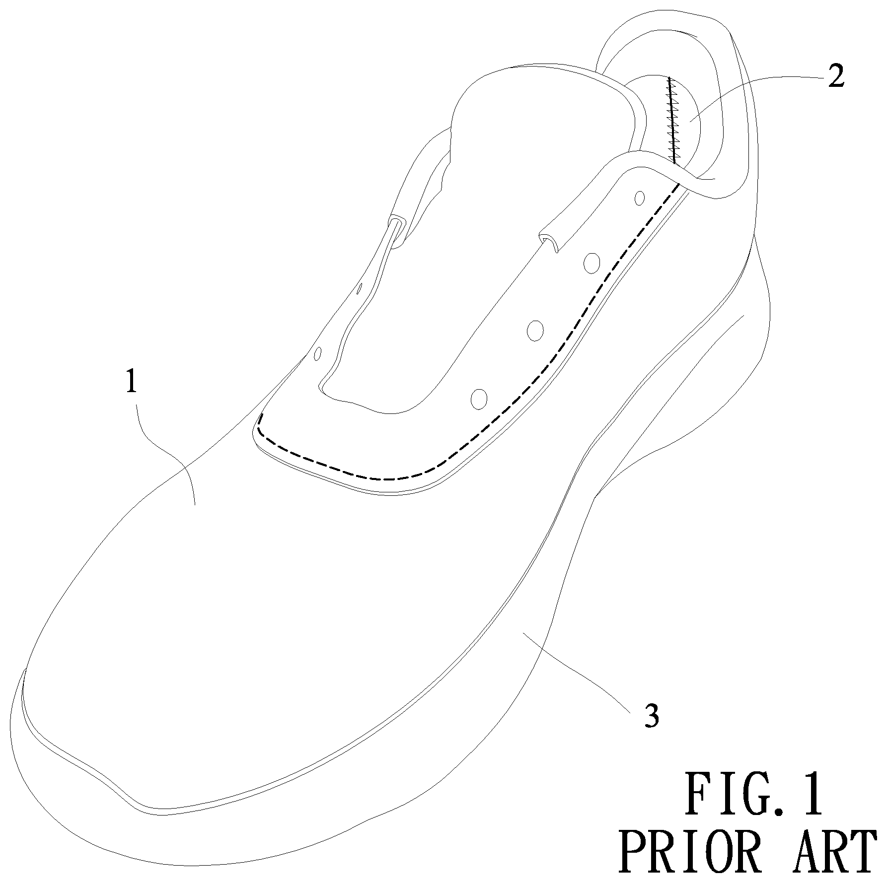 Patent US12564246 — Shoe having resilient heel — Figure 1