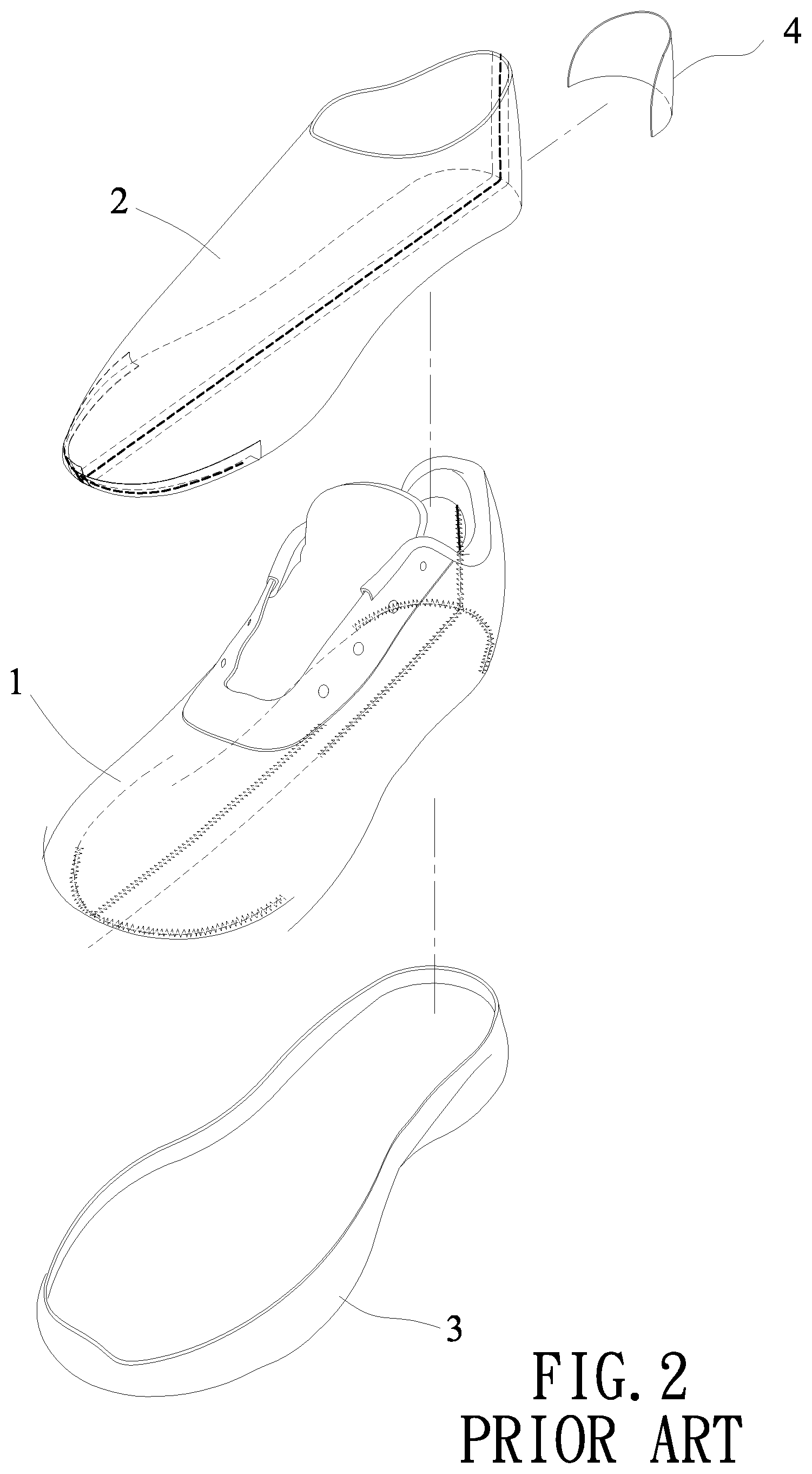 Patent US12564246 Figure 2 – Shoe having resilient heel