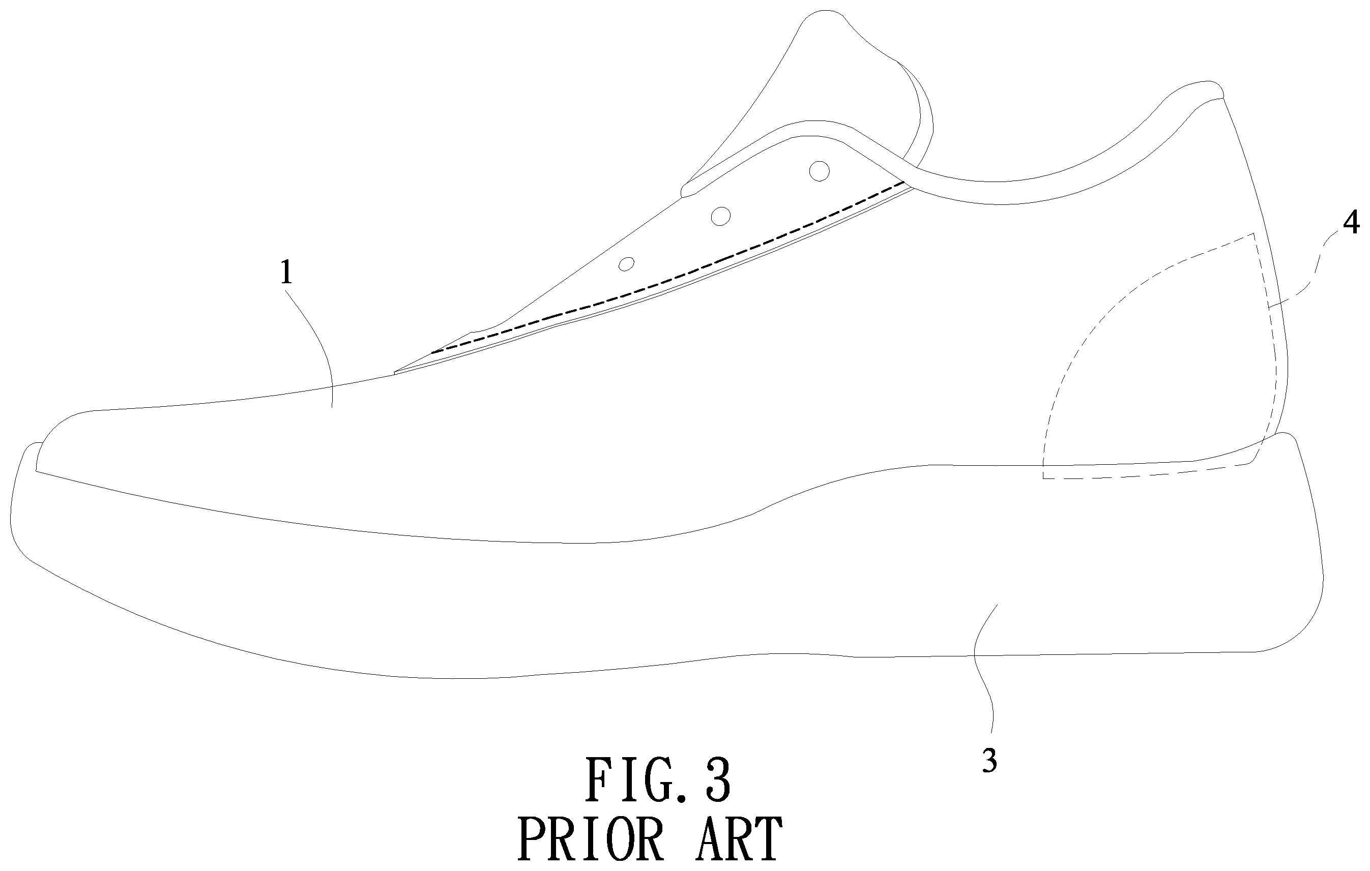 Patent US12564246 Figure 3 – Shoe having resilient heel