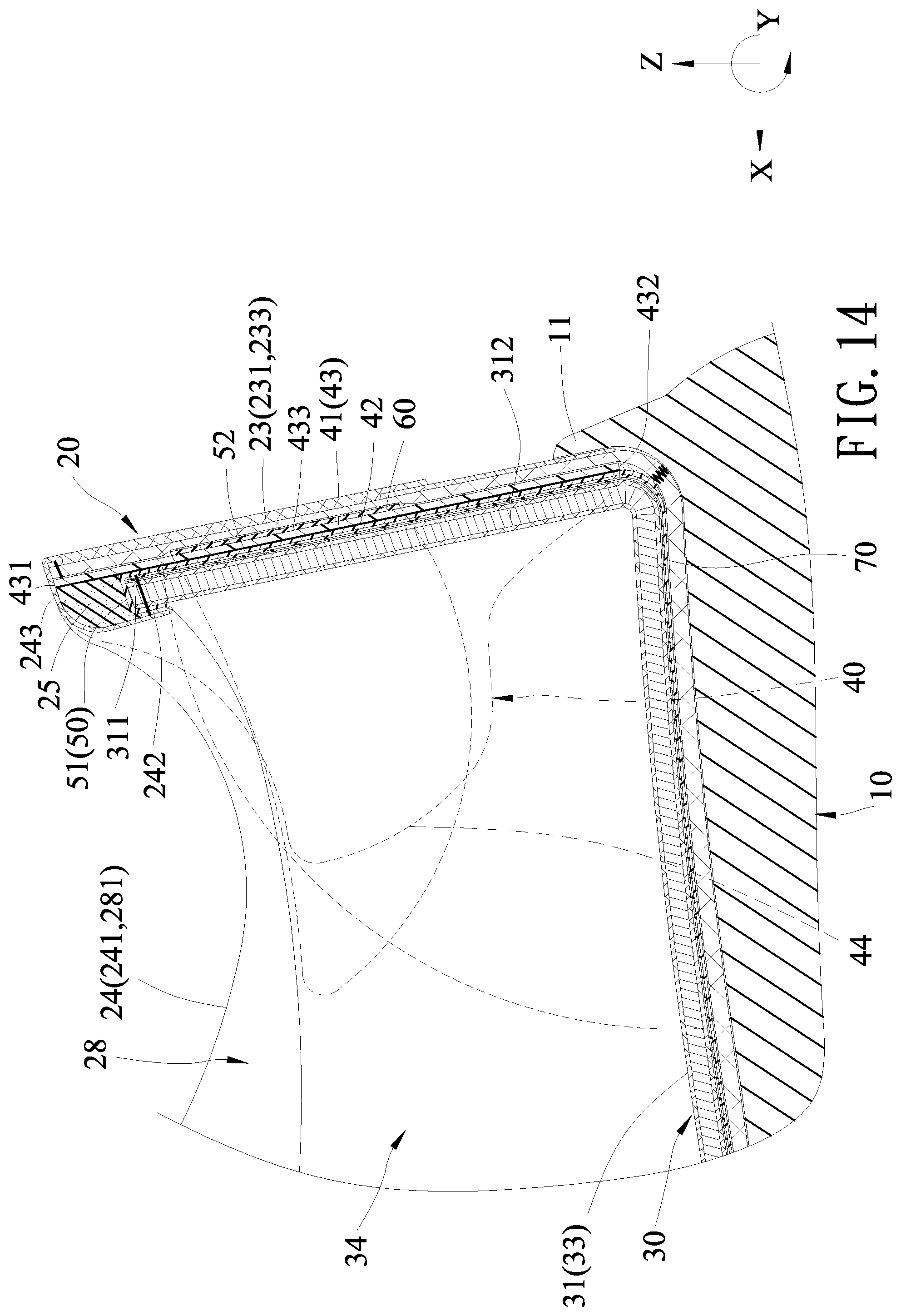 Patent US12564246 Figure 14 – Shoe having resilient heel