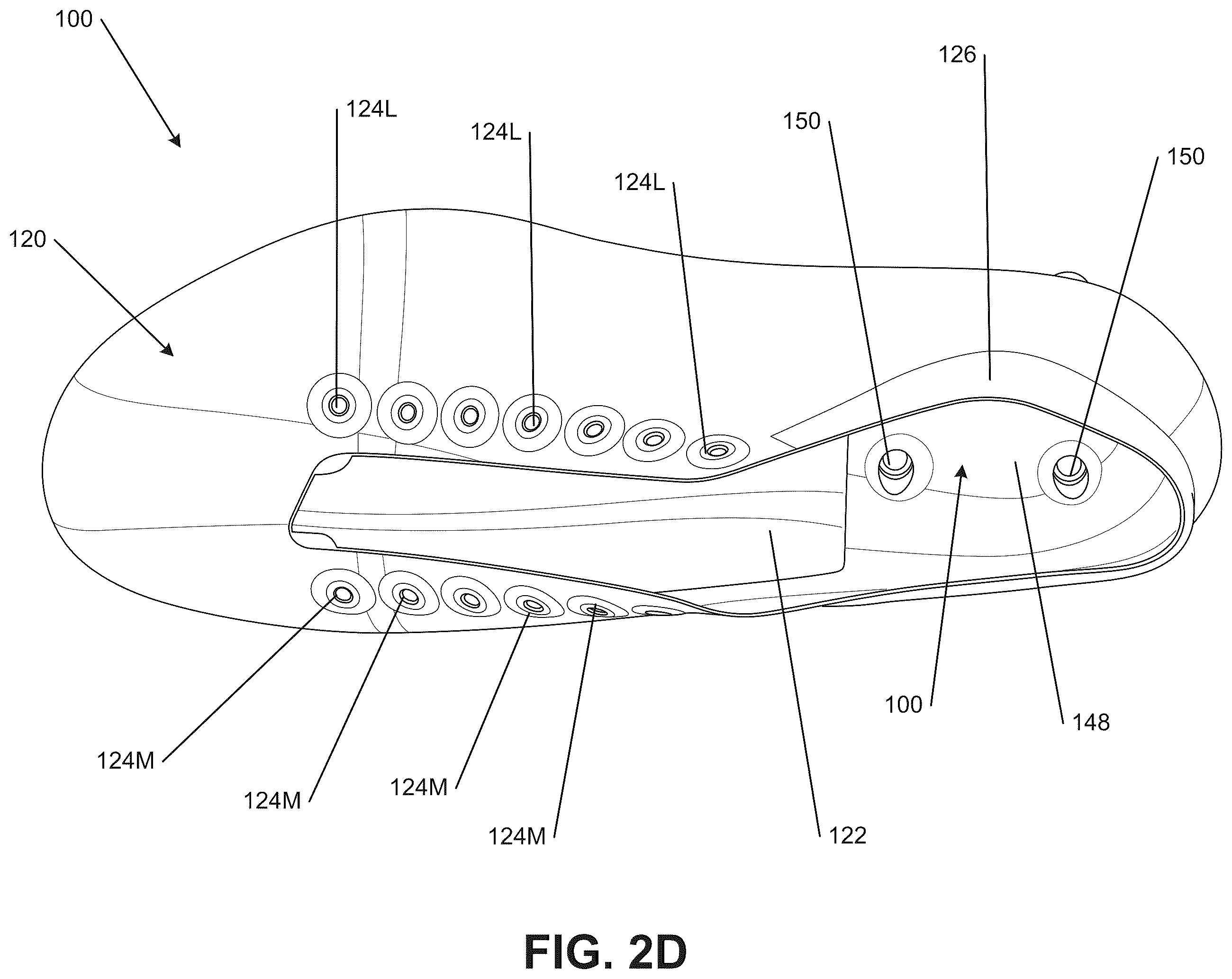 Patent US12564248 Figure 5 – Sole structures and articles of footwear having separate outsole and midsole components