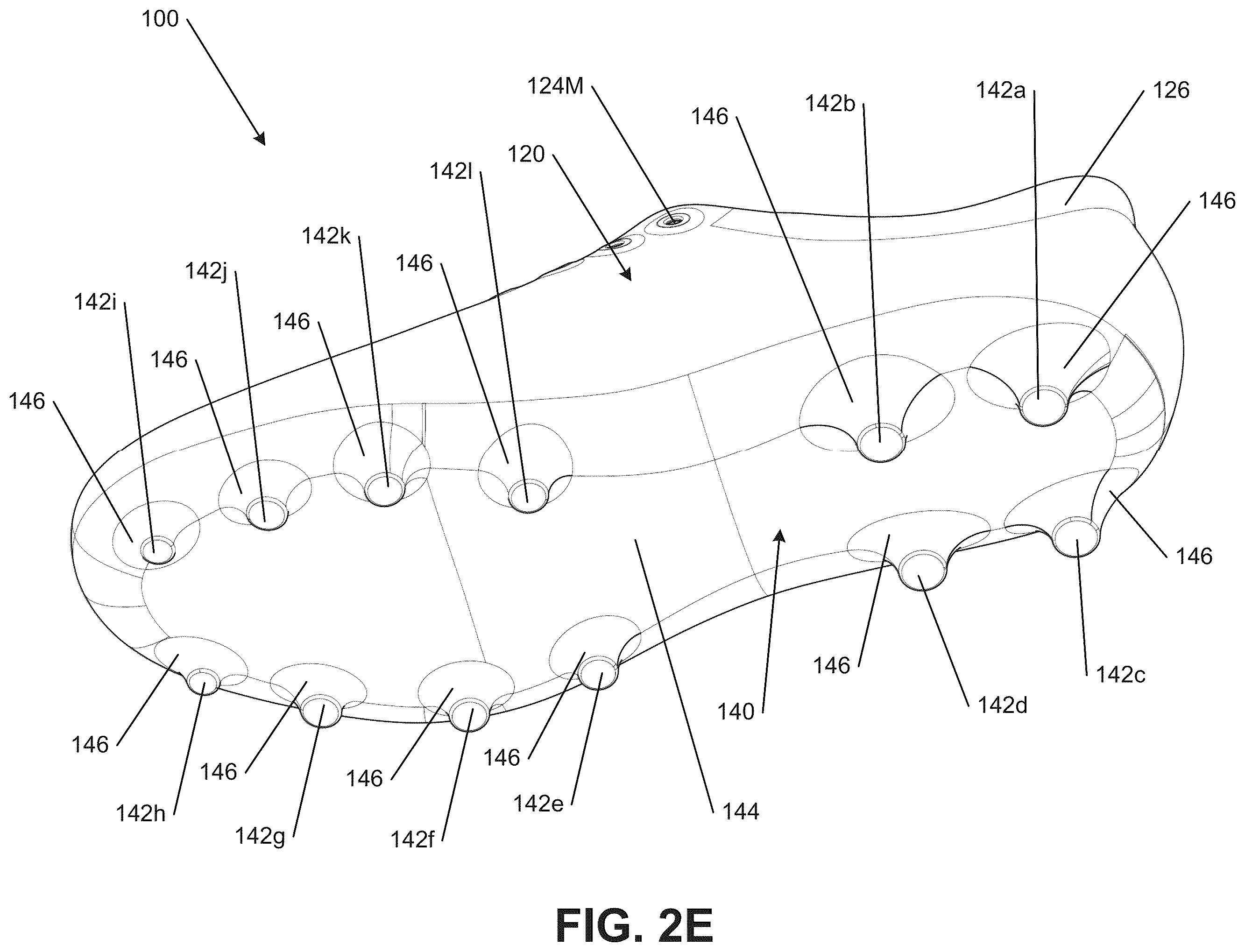 Patent US12564248 Figure 6 – Sole structures and articles of footwear having separate outsole and midsole components