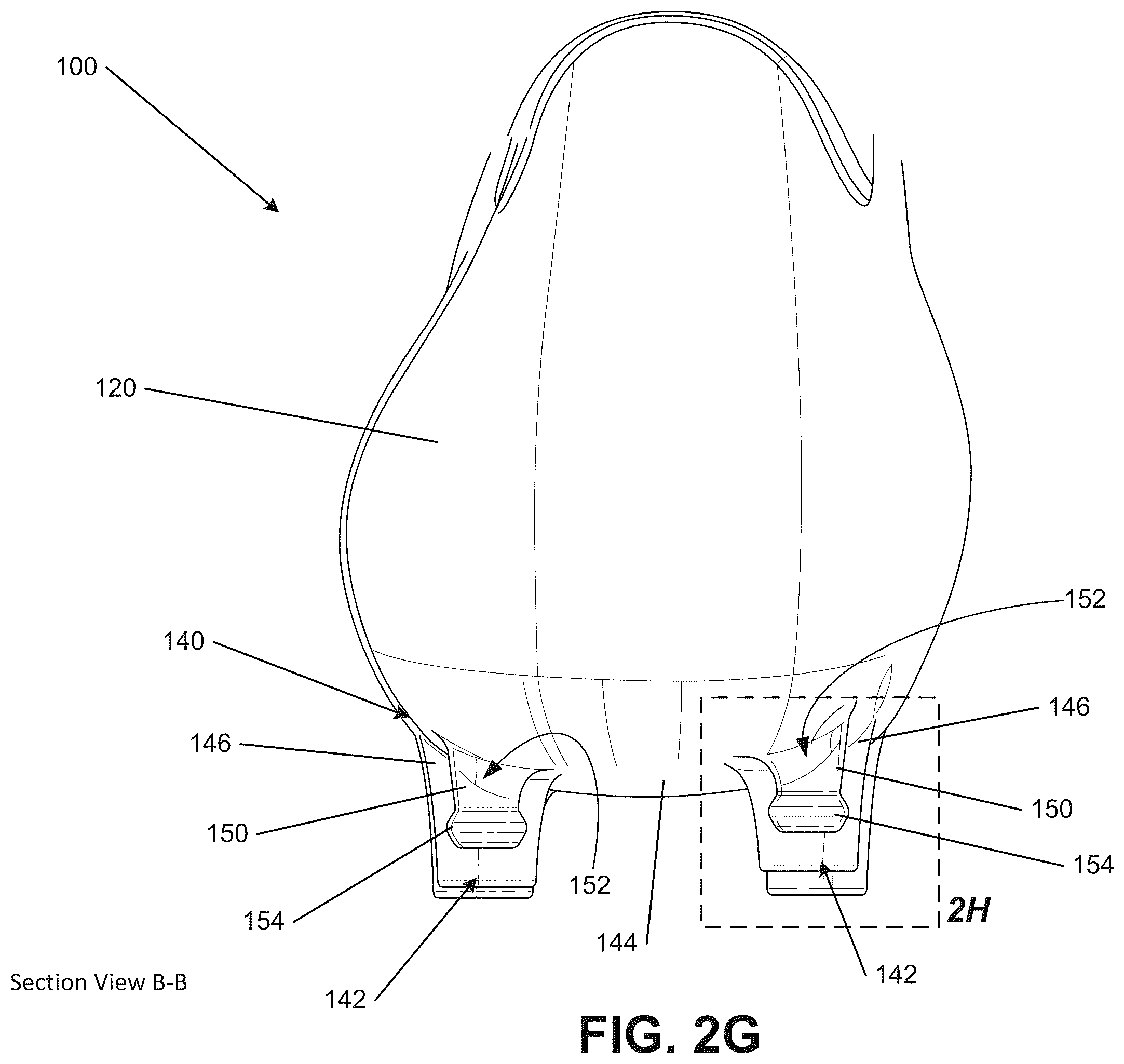 Patent US12564248 Figure 8 – Sole structures and articles of footwear having separate outsole and midsole components